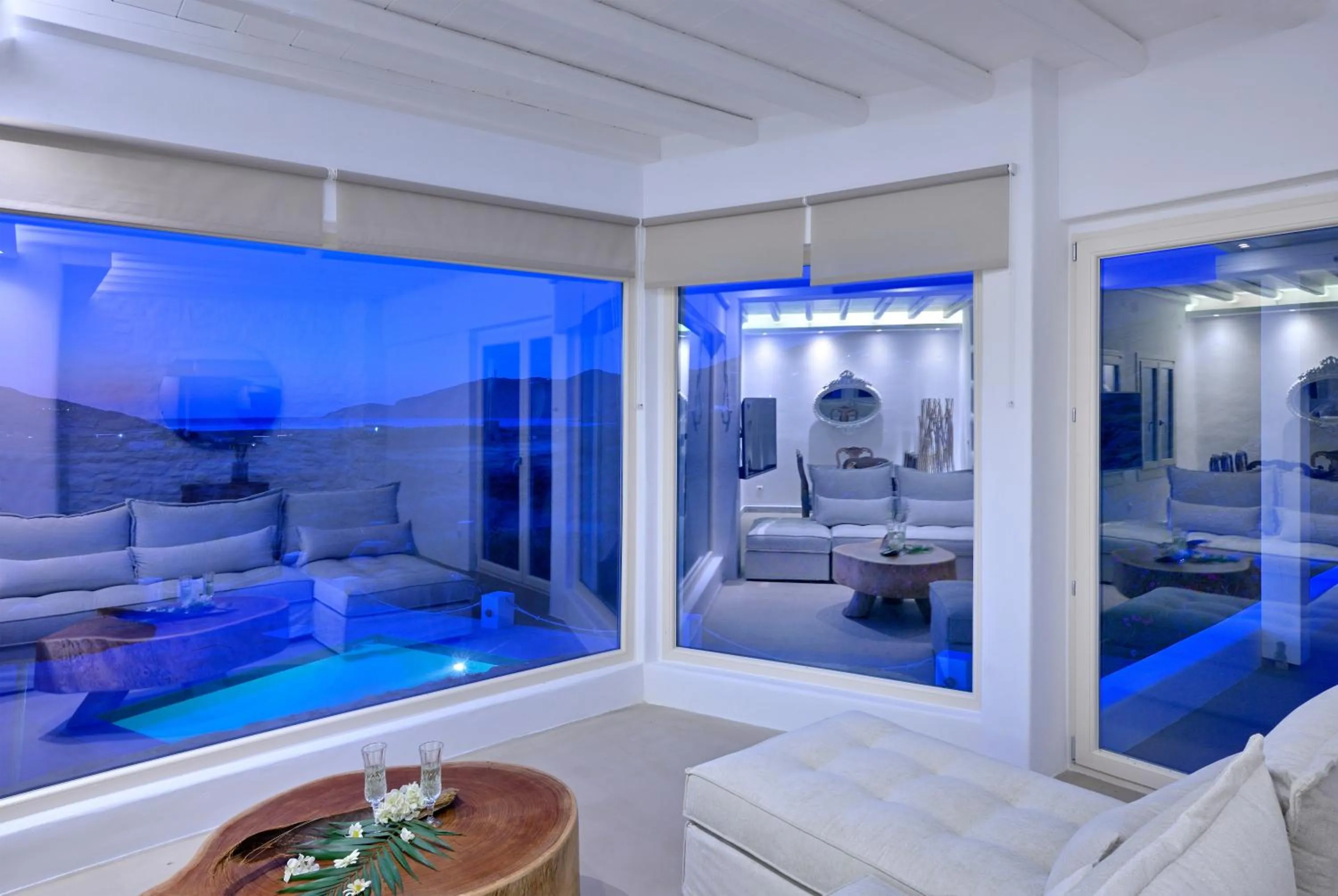 Living room in Mykonos Dream Villas