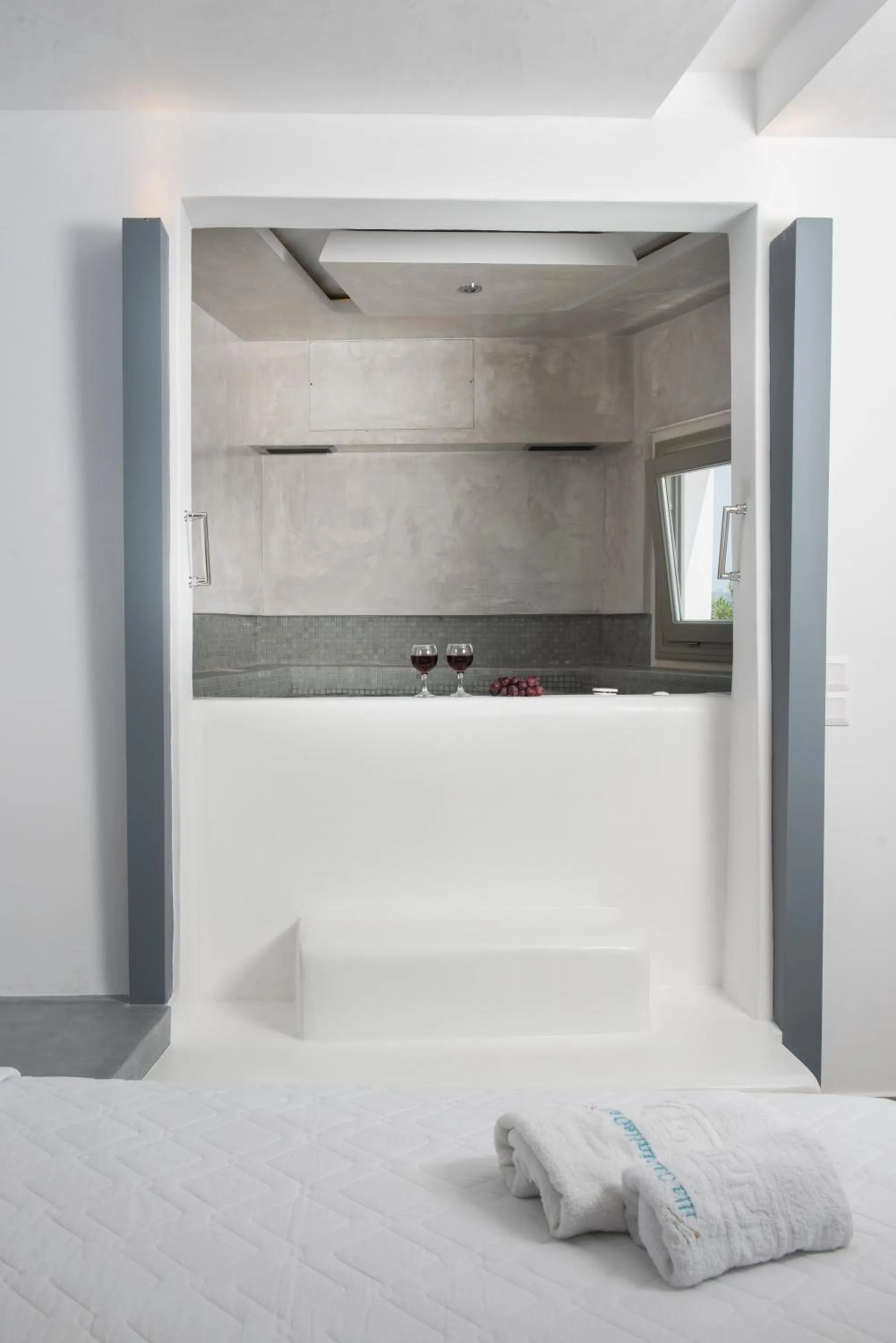 Bedroom, Bed in Villa Galinia