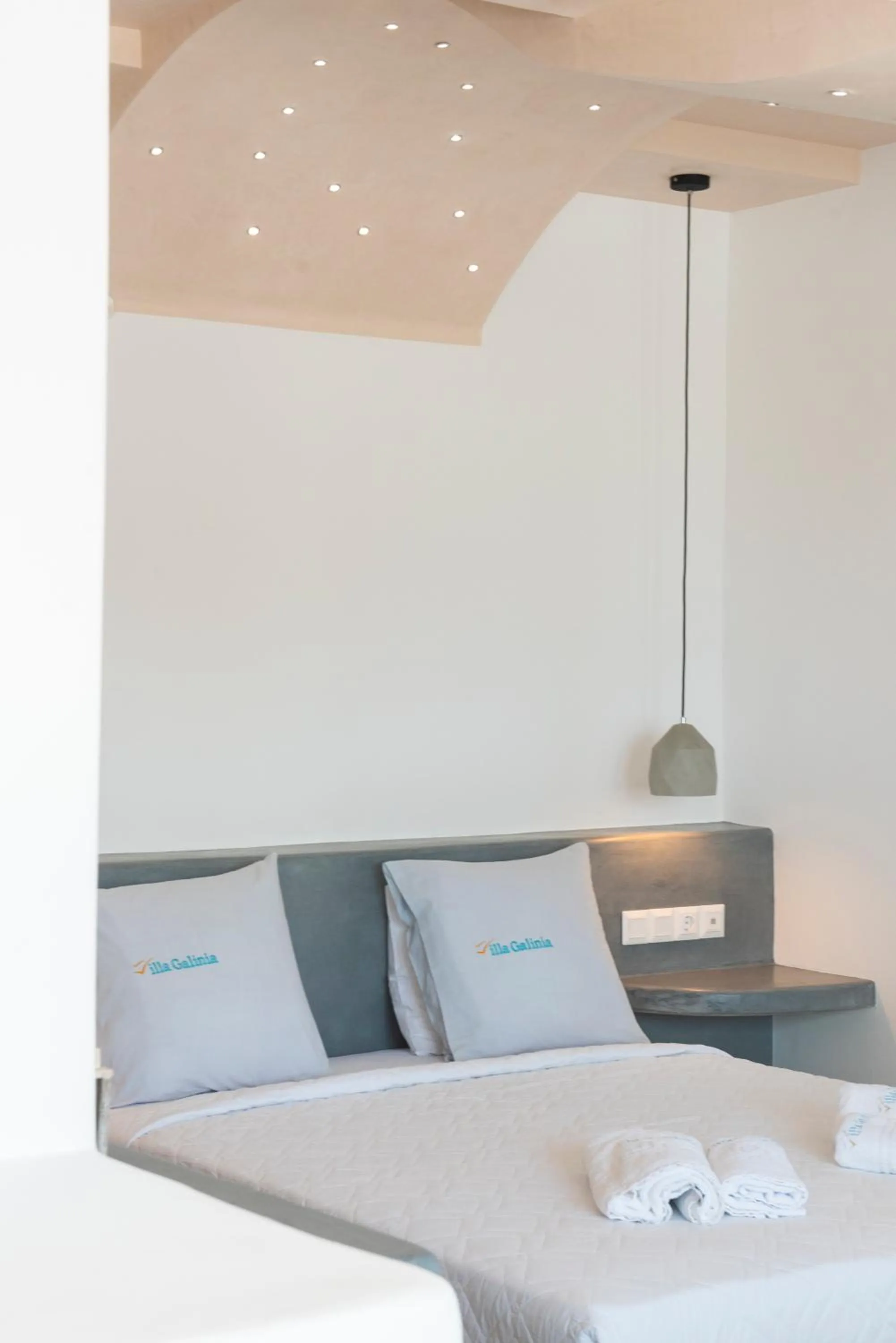 Bedroom, Bed in Villa Galinia