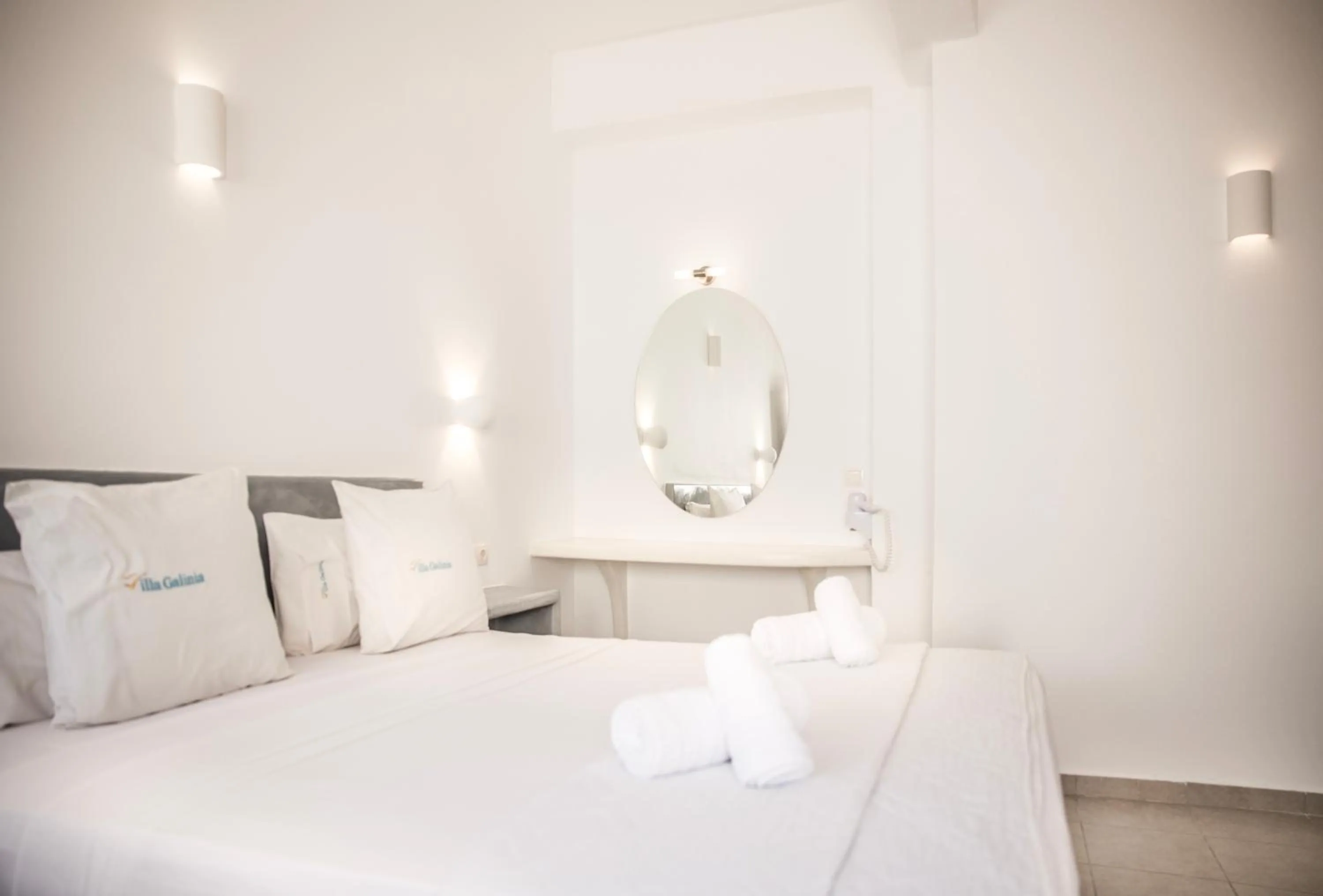 Bedroom, Bed in Villa Galinia