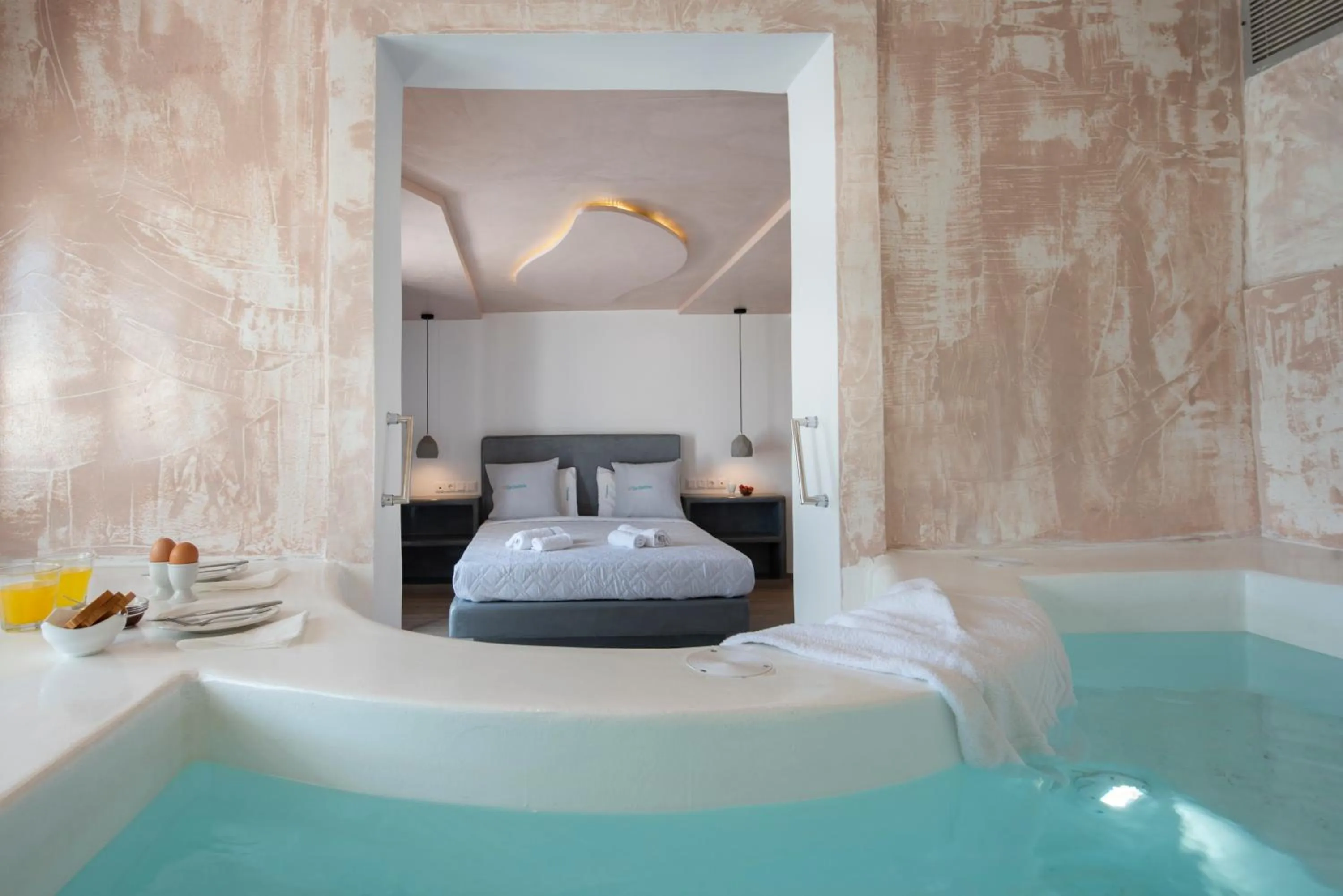 Hot Tub, Bed in Villa Galinia