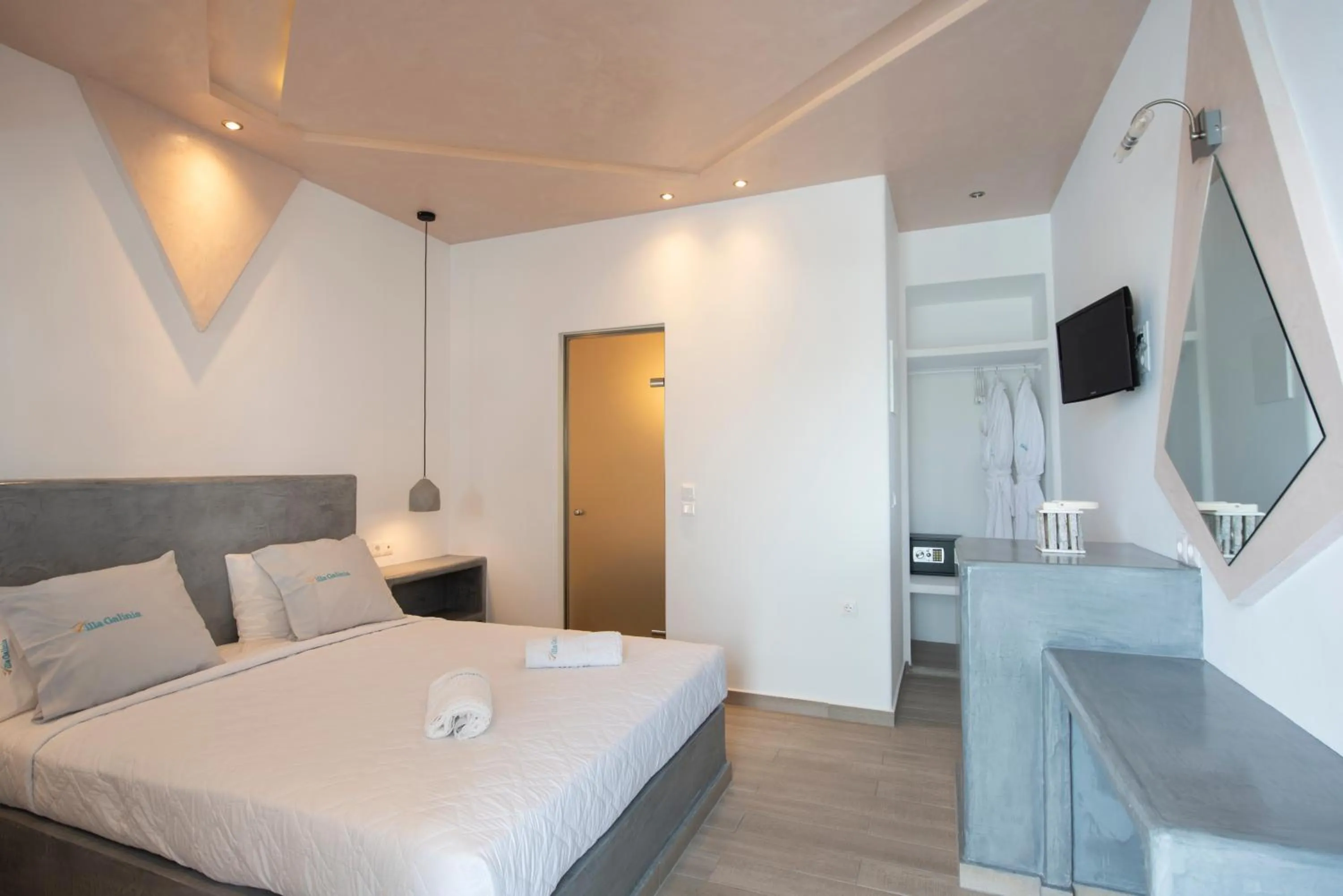 Bedroom, Bed in Villa Galinia