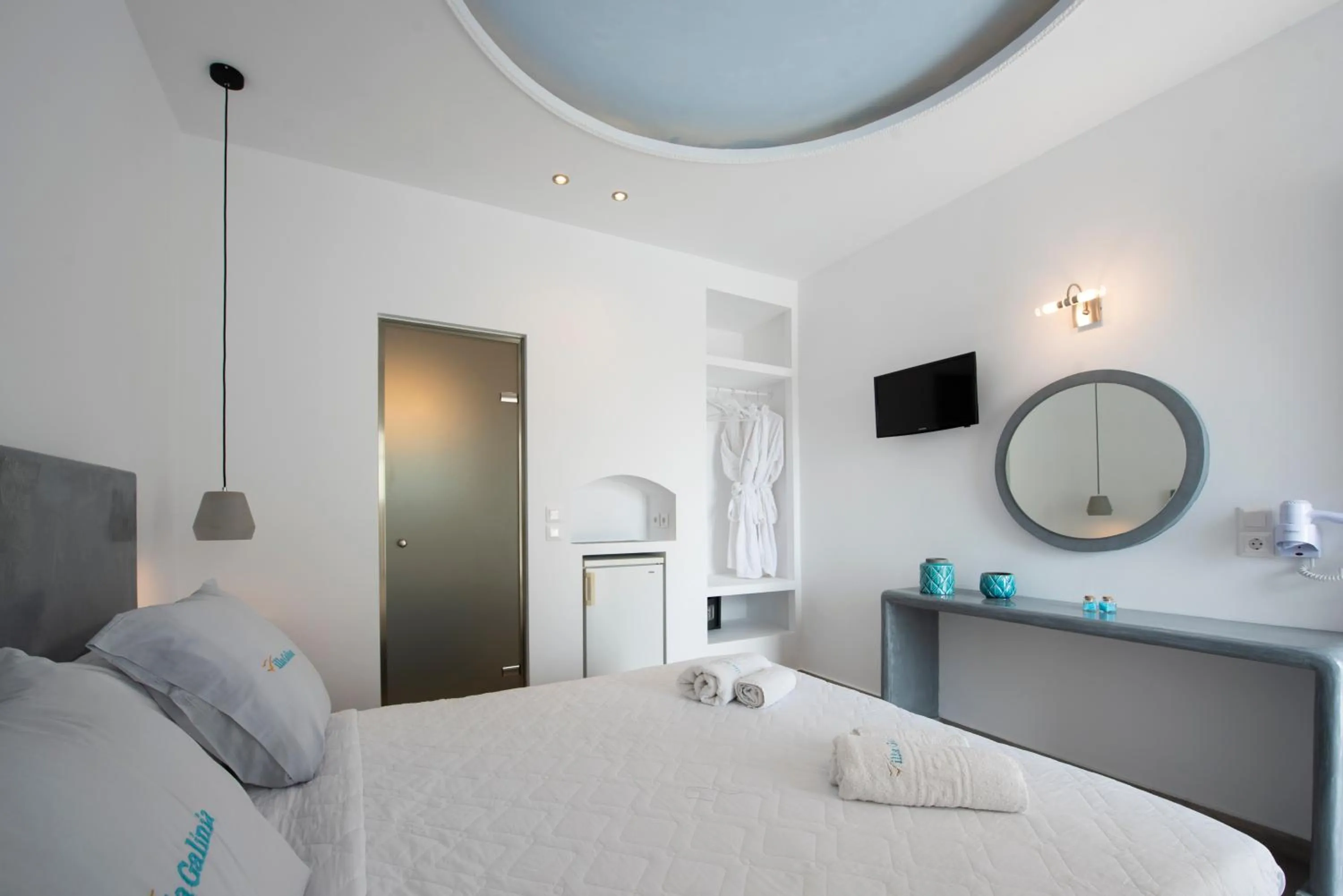 Bedroom, Bed in Villa Galinia