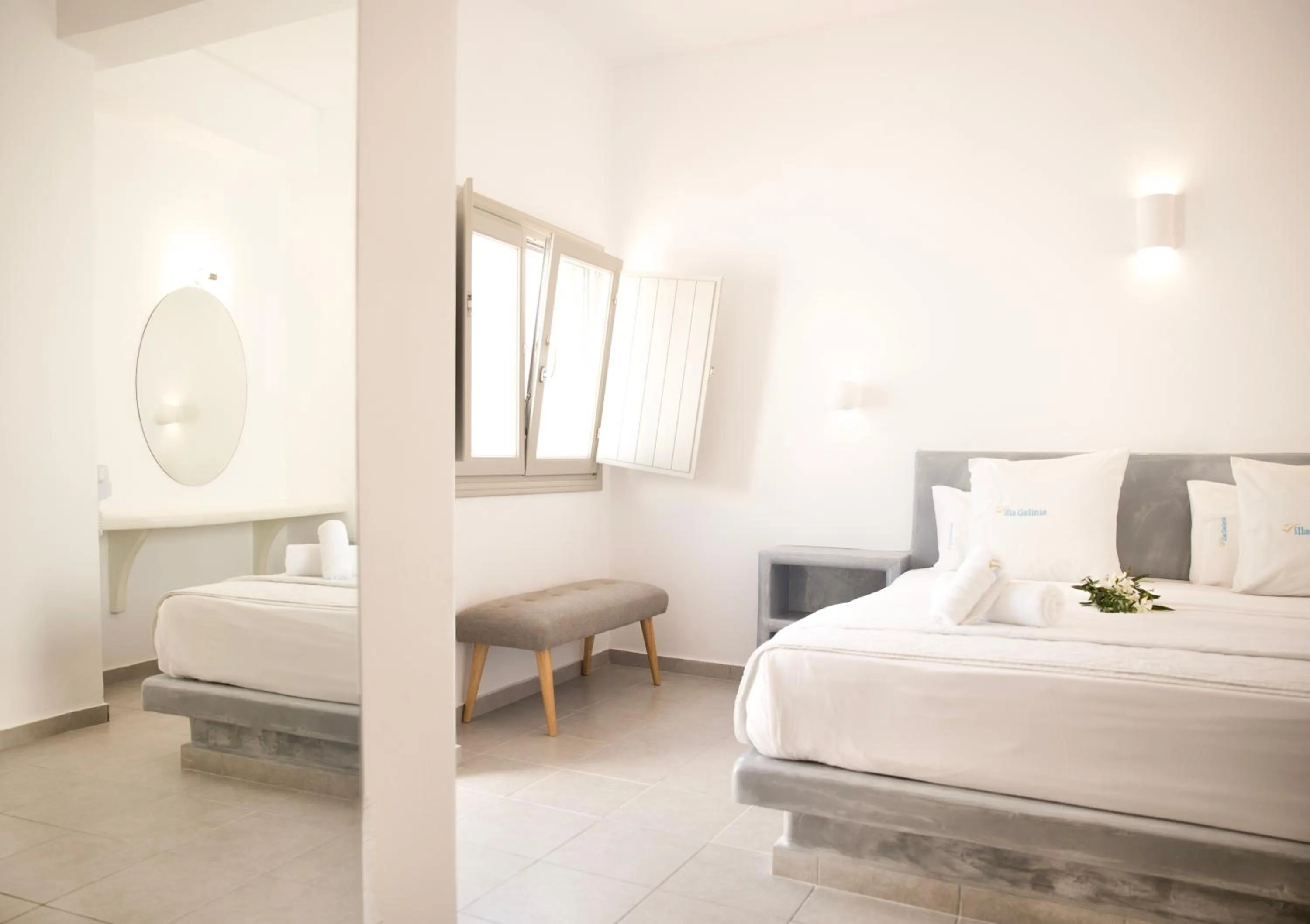 Bedroom, Bed in Villa Galinia