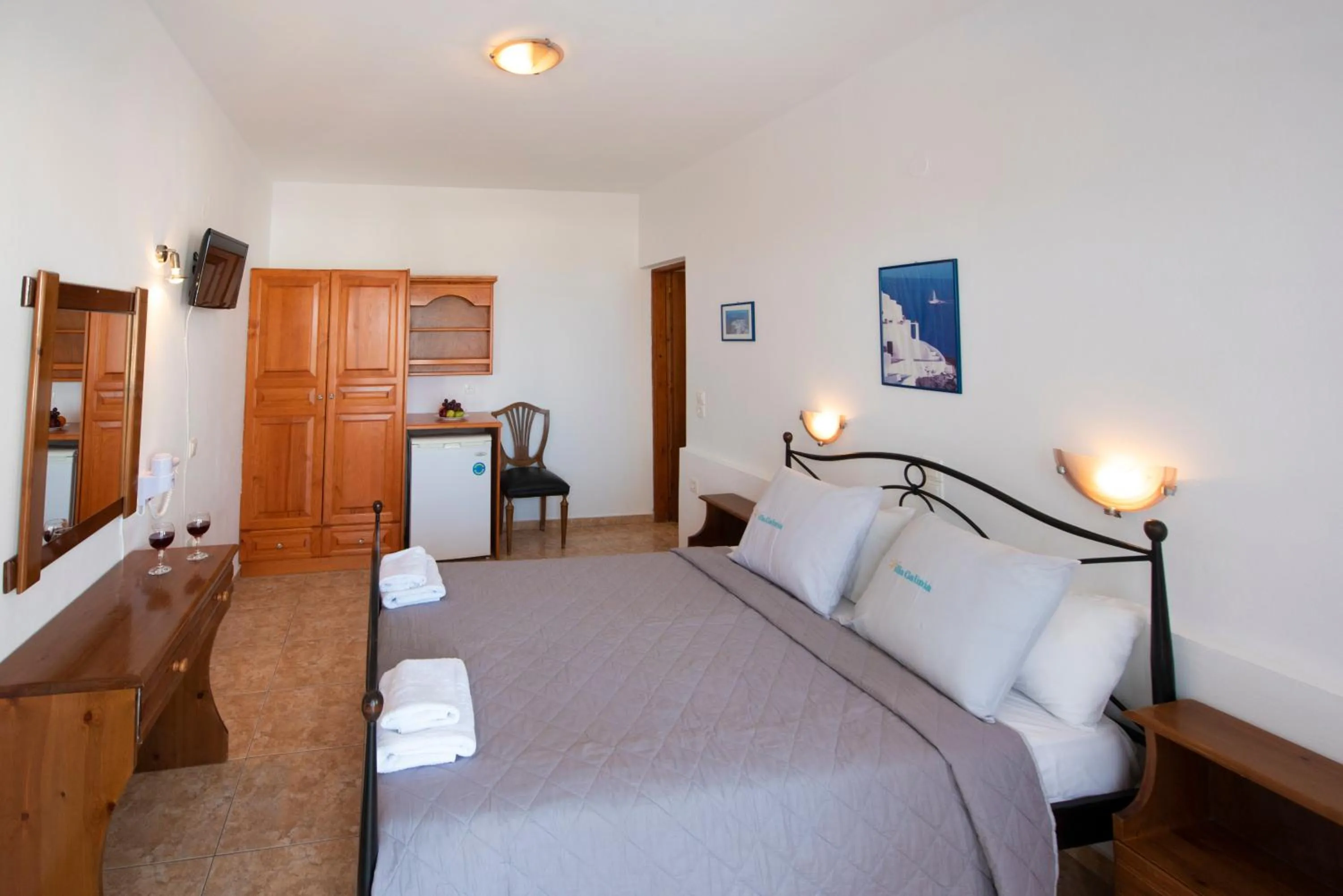 Bedroom, Bed in Villa Galinia