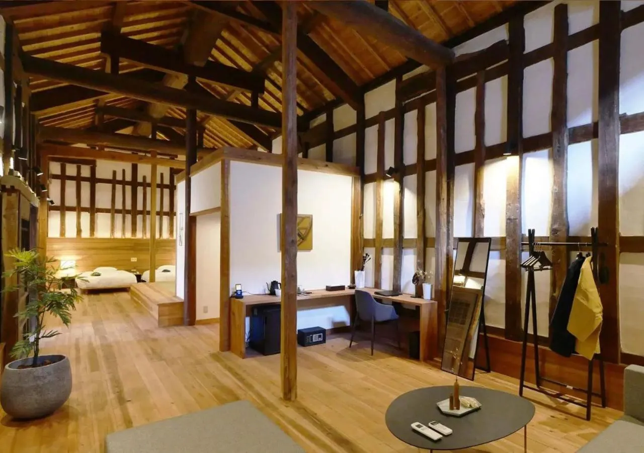 Bed in NIPPONIA Sawara Merchant Town Hotel