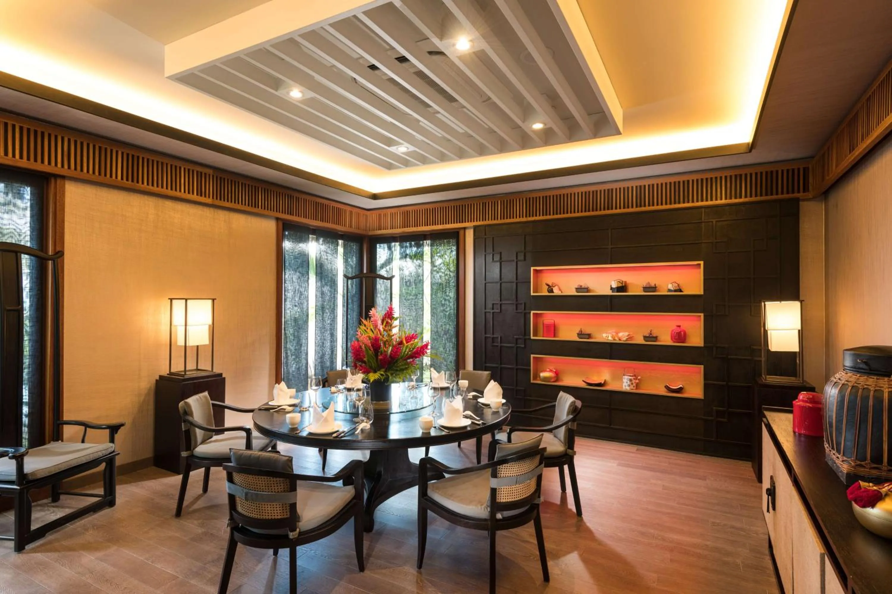 Dining area in Conrad Bora Bora Nui