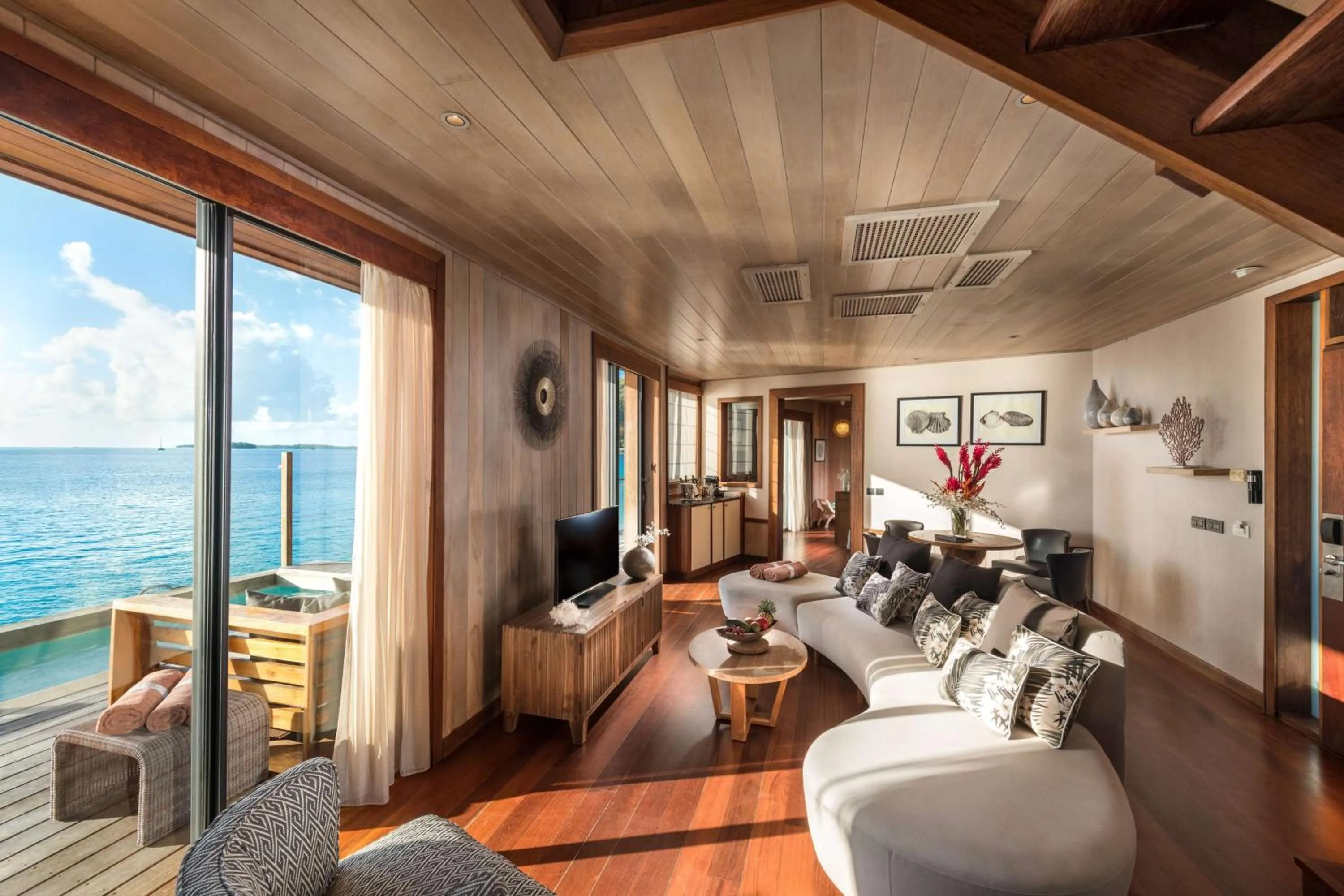 Living room in Conrad Bora Bora Nui