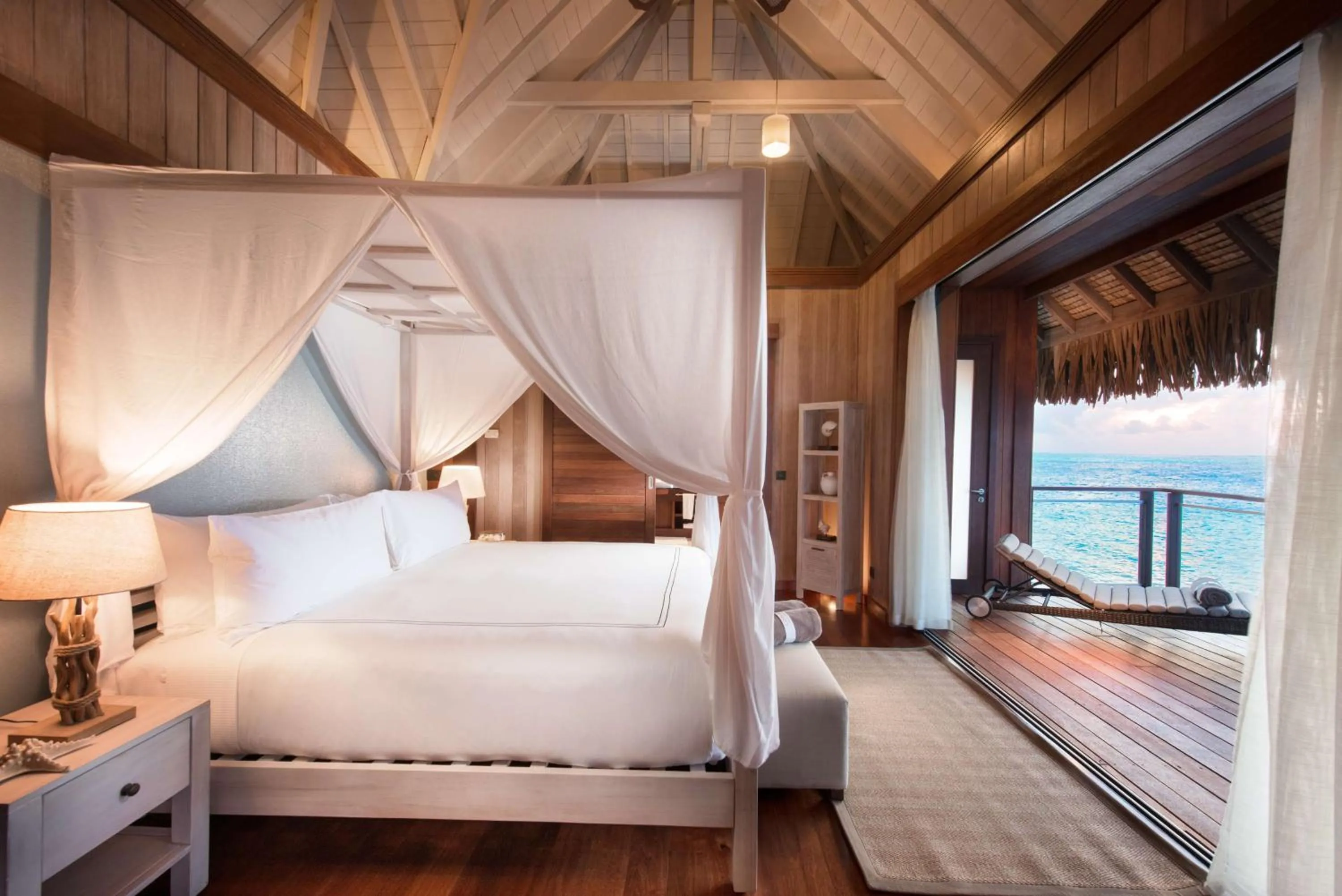 Bed in Conrad Bora Bora Nui