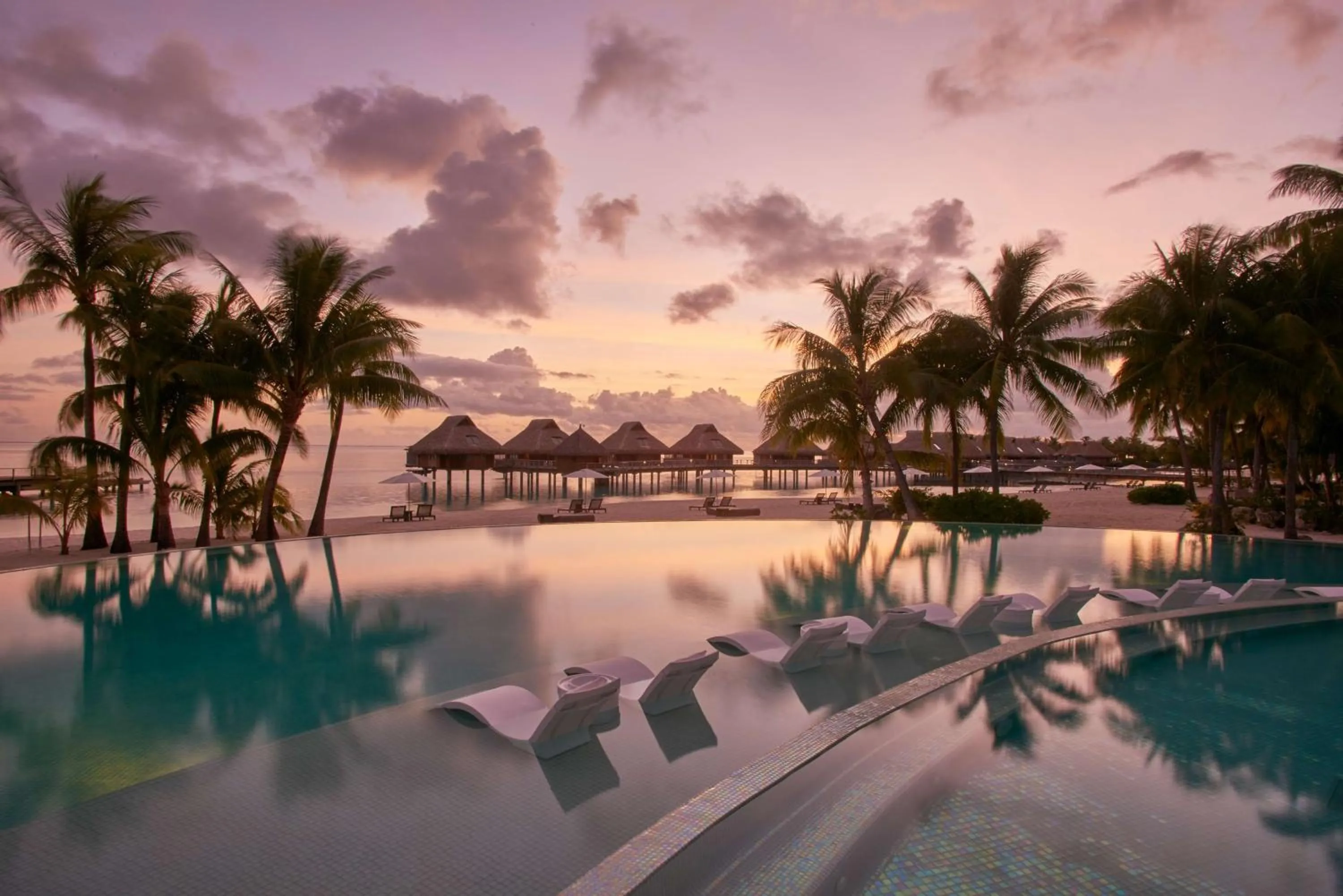 Pool view in Conrad Bora Bora Nui