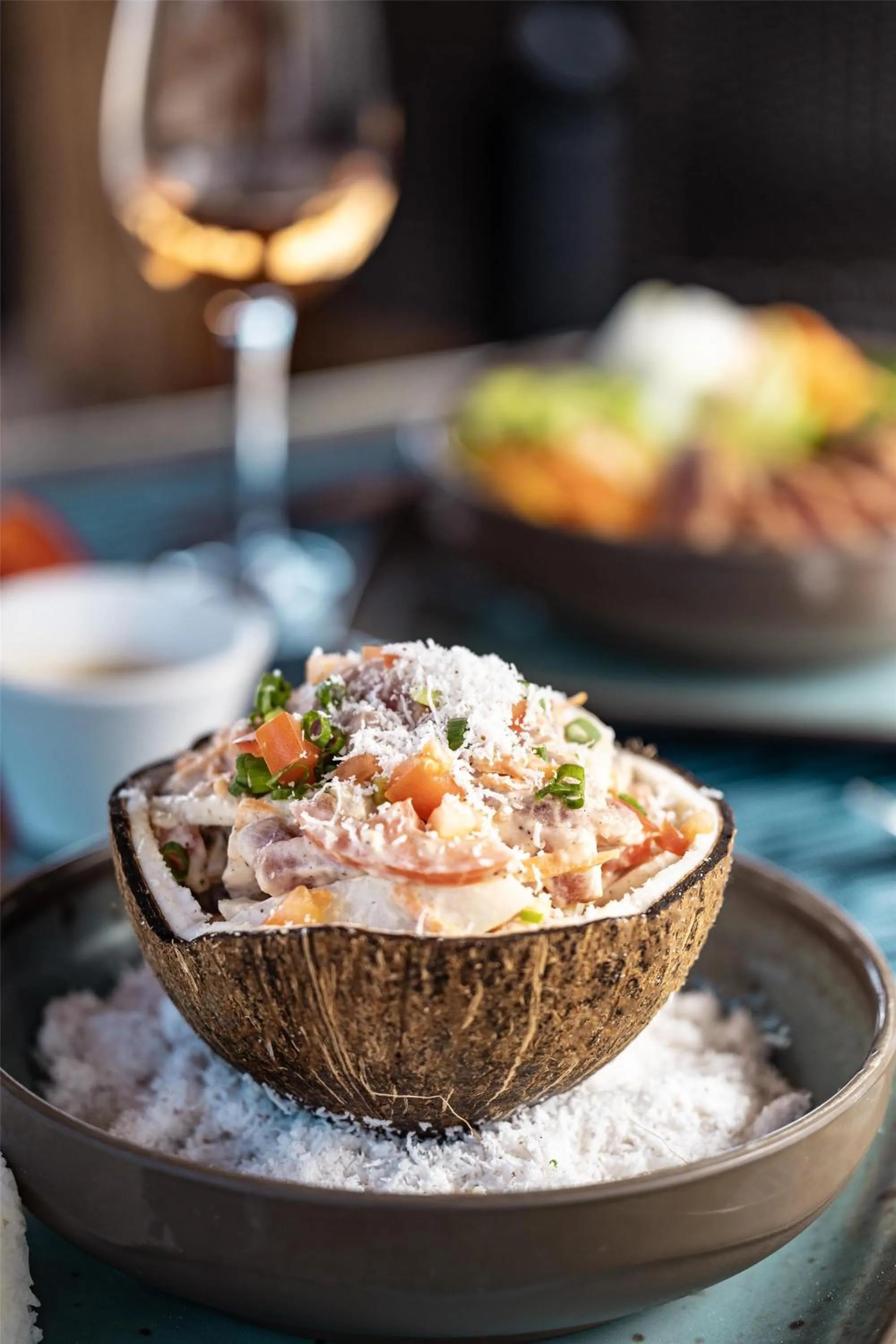 Dining area in Hilton Moorea Lagoon Resort & Spa