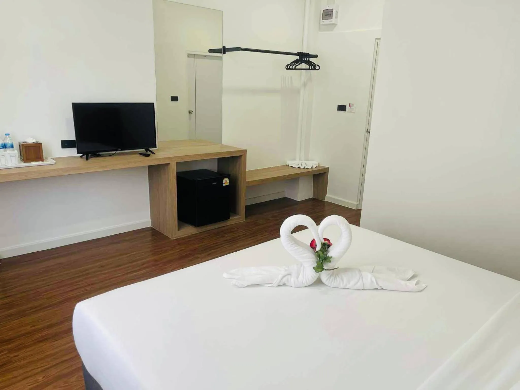 Bed in S2S Queen Trang Hotel