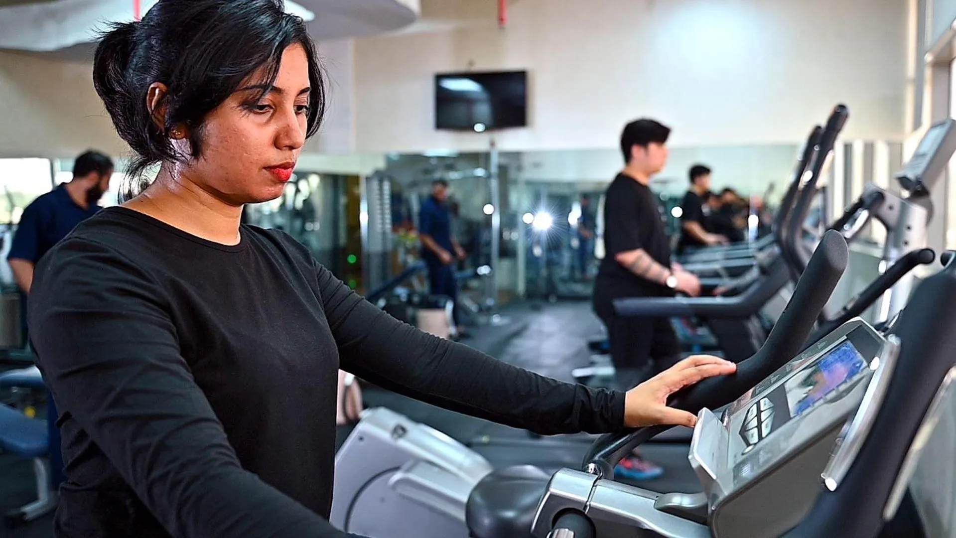 Fitness centre/facilities in Ewan Ajman Suites Hotel