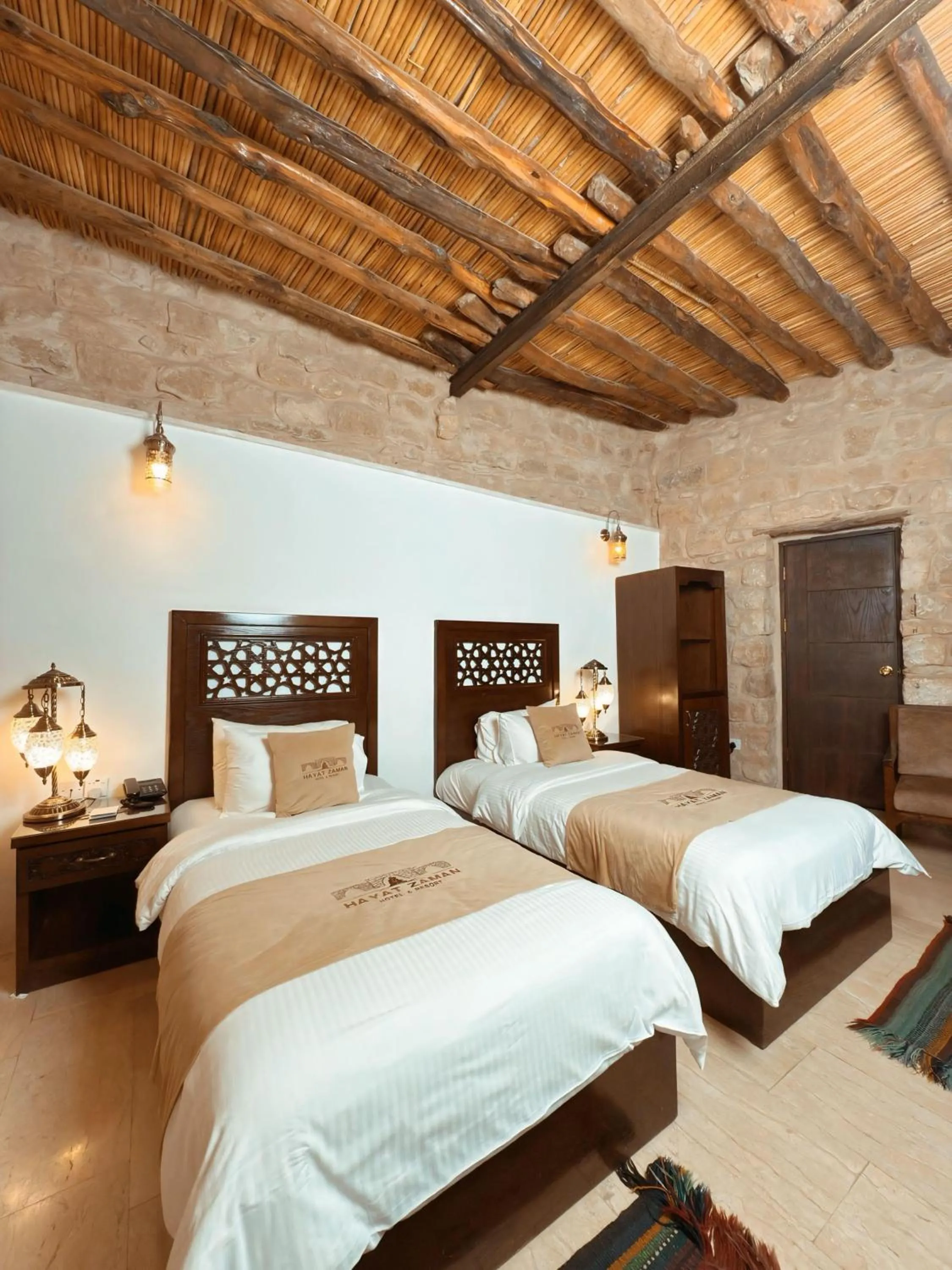 Bed in Hayat Zaman Hotel And Resort Petra