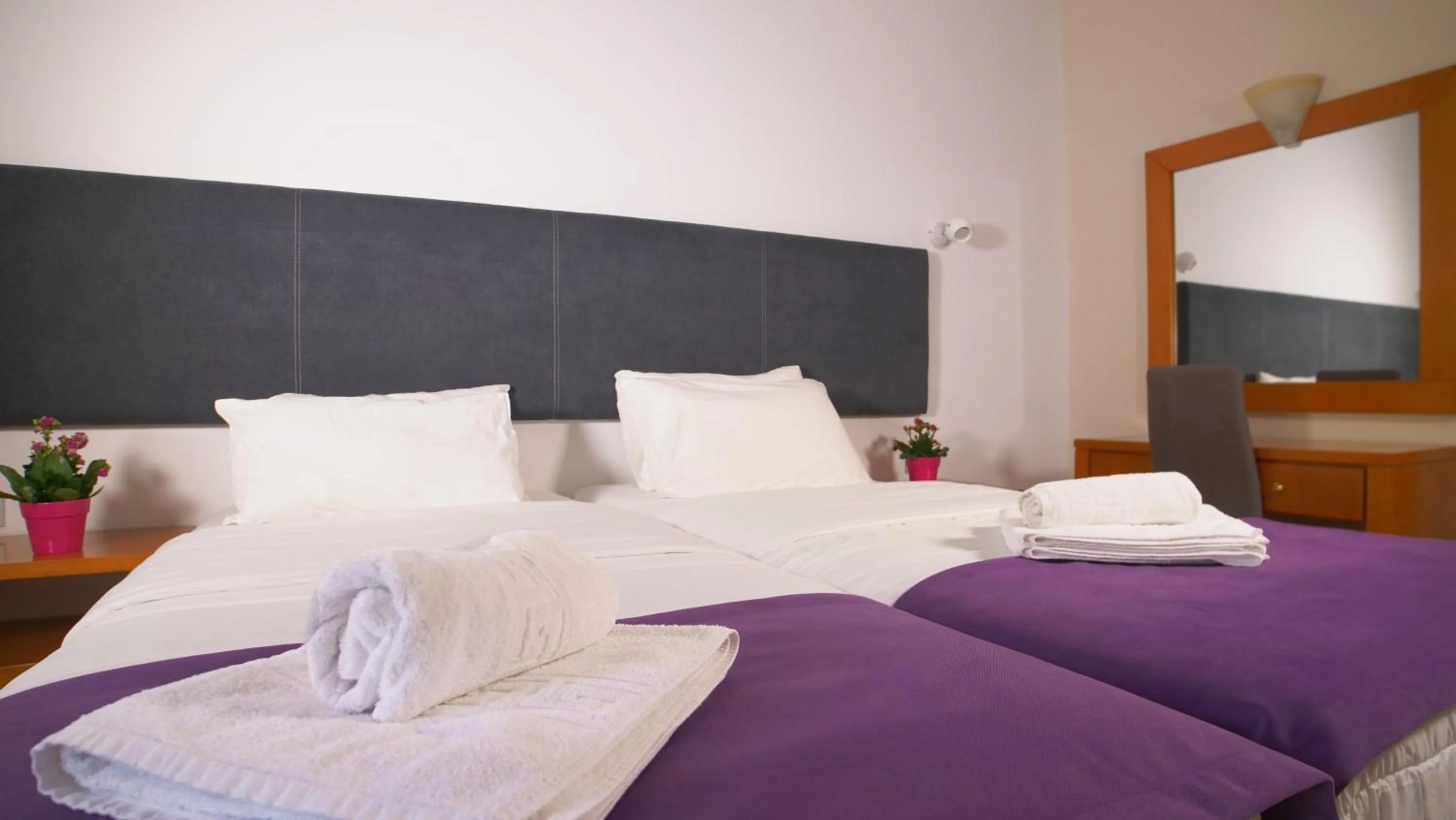 Bed in Antikyra Beach Hotel