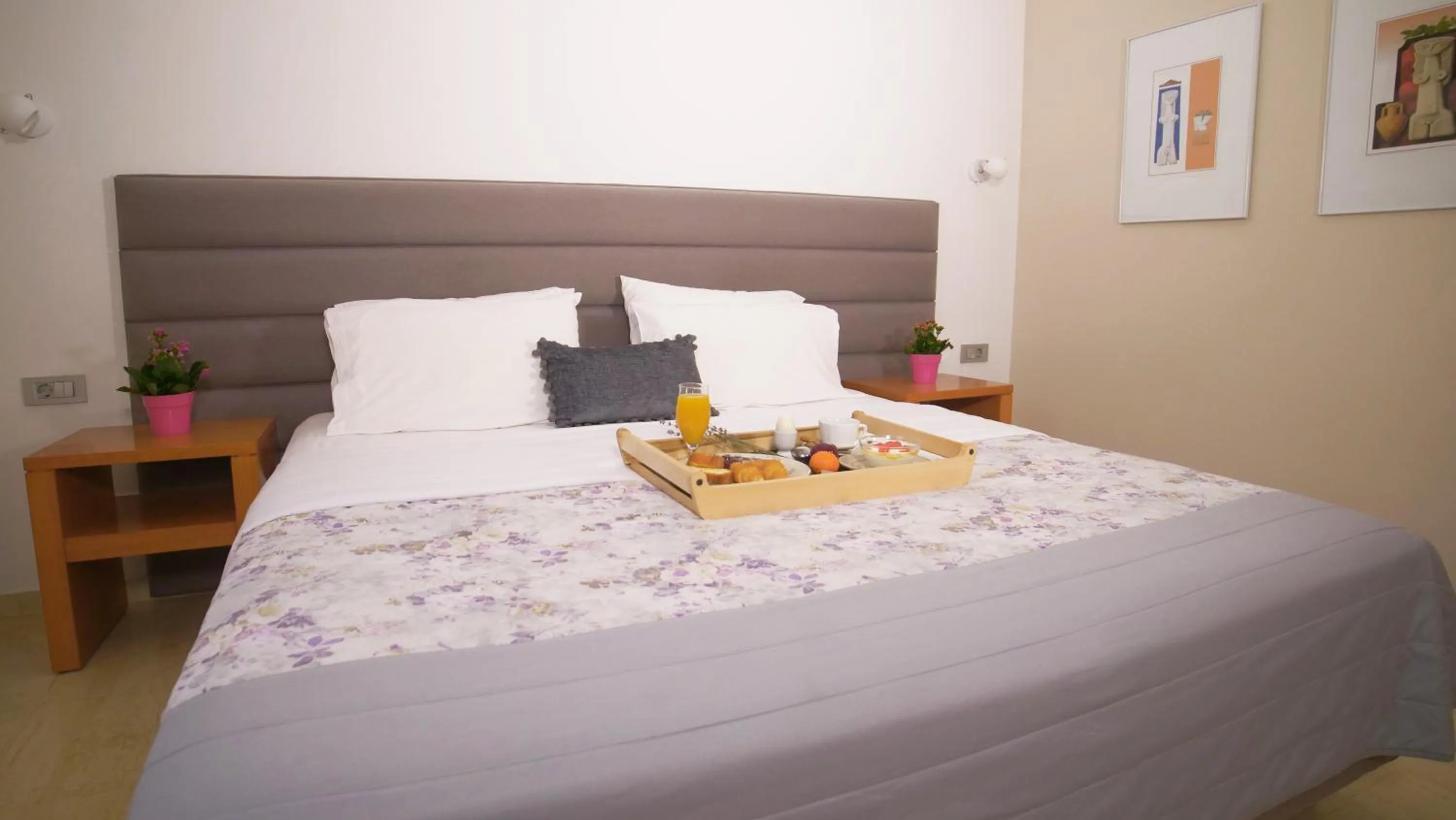 Bed in Antikyra Beach Hotel