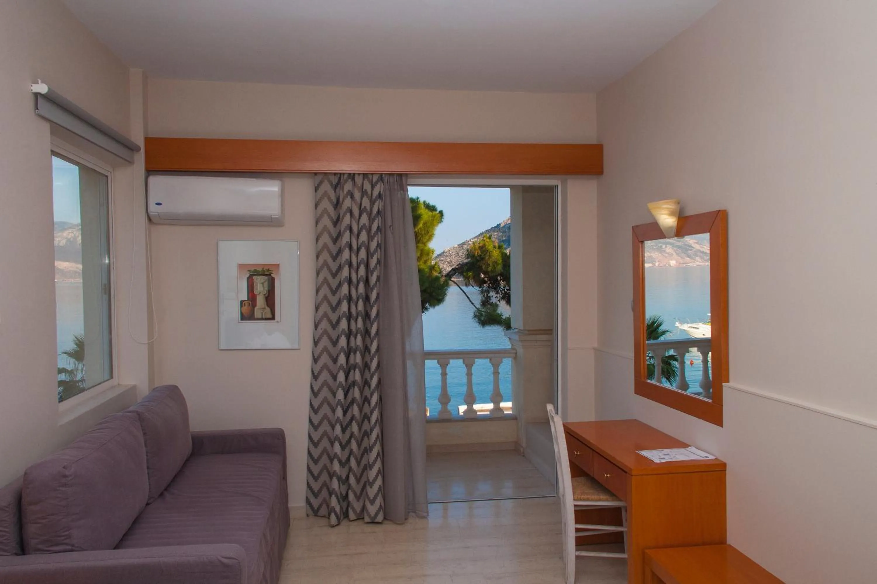 Bed in Antikyra Beach Hotel