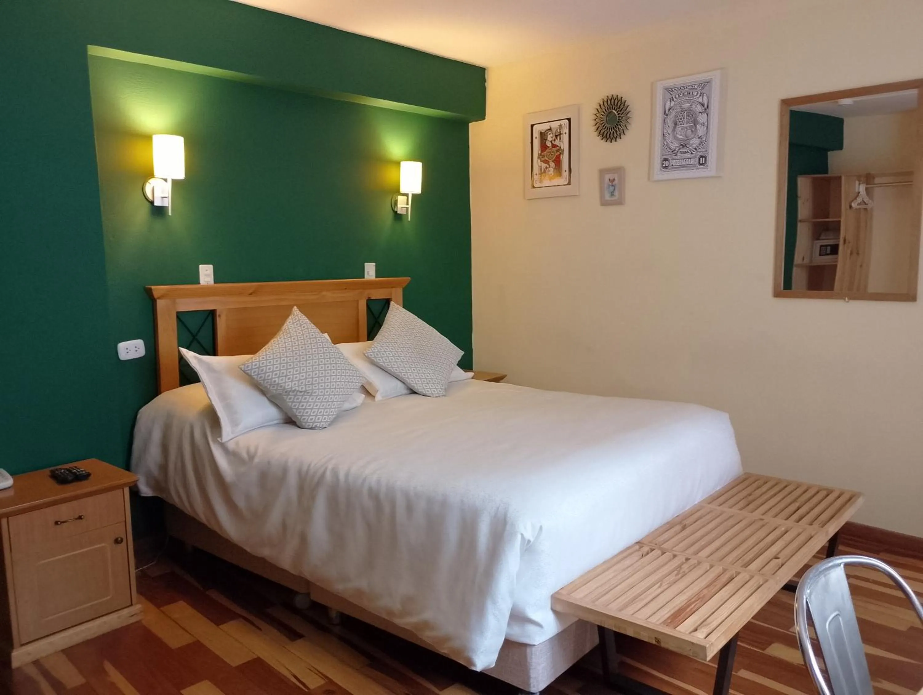 Bed in Anden Inca Hotel