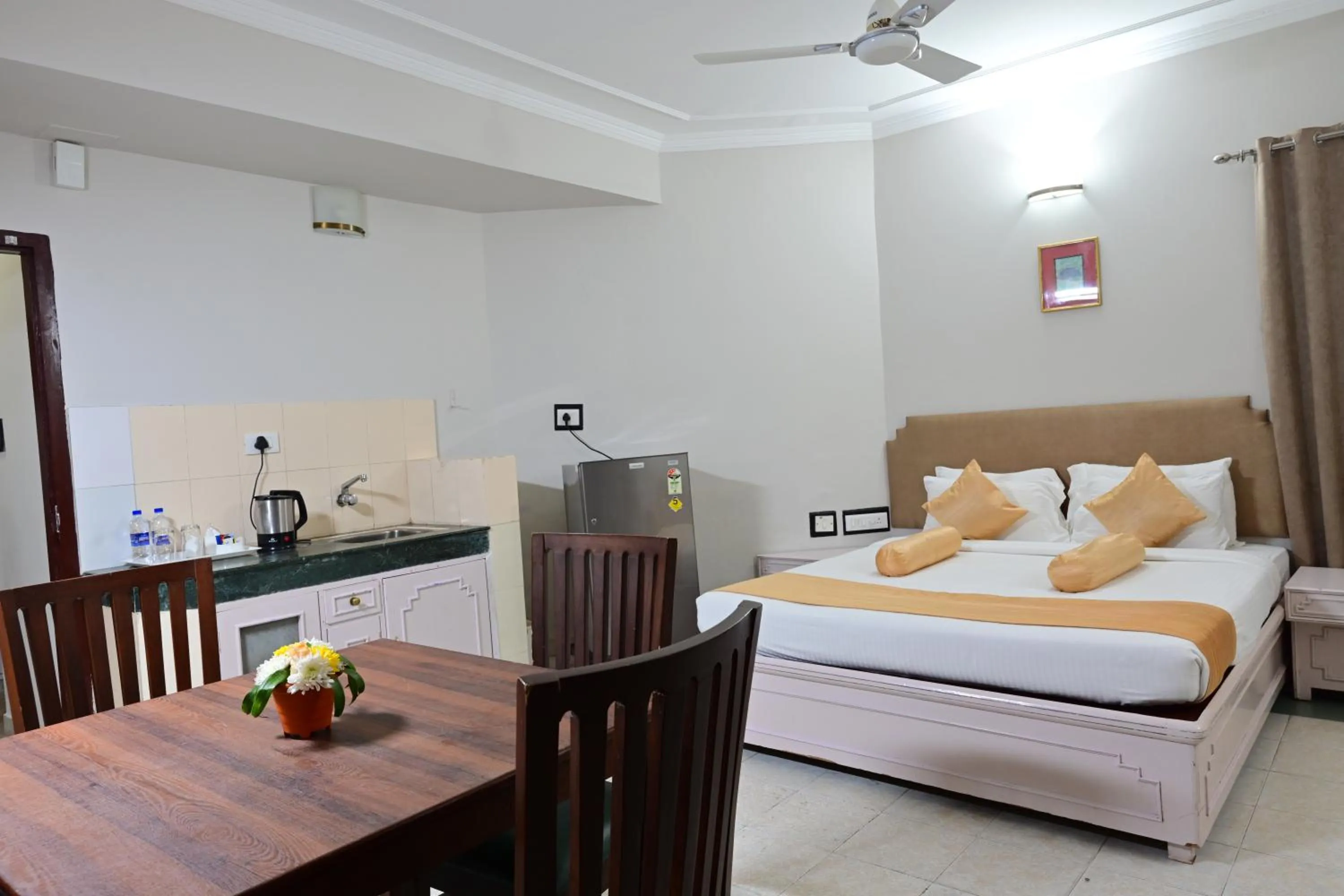 Seating area, Bed in Toshali Sands Puri