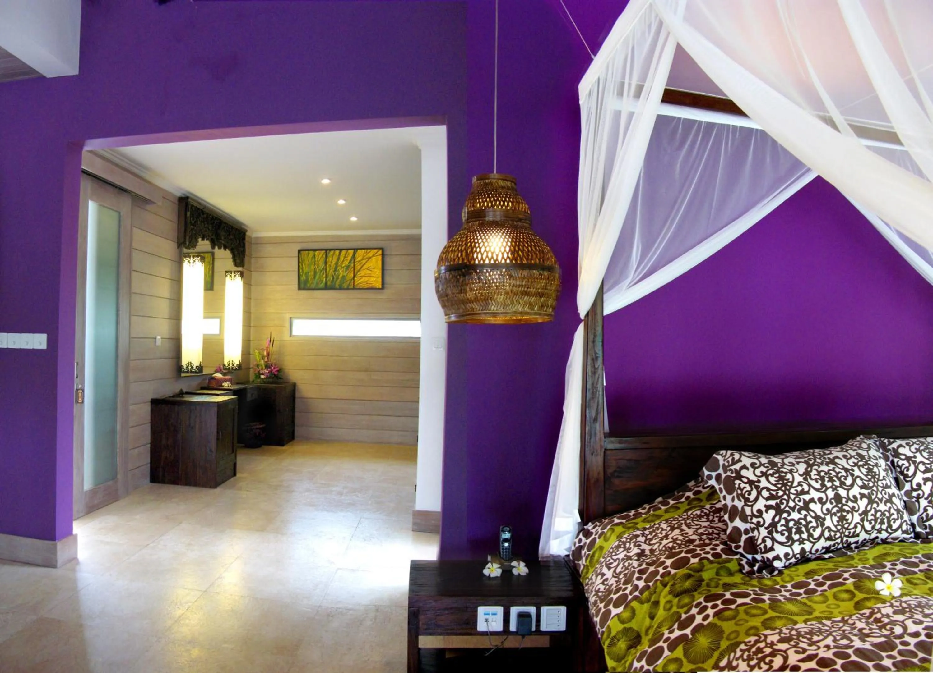 Photo of the whole room, Bed in Ayurvedagram Bali