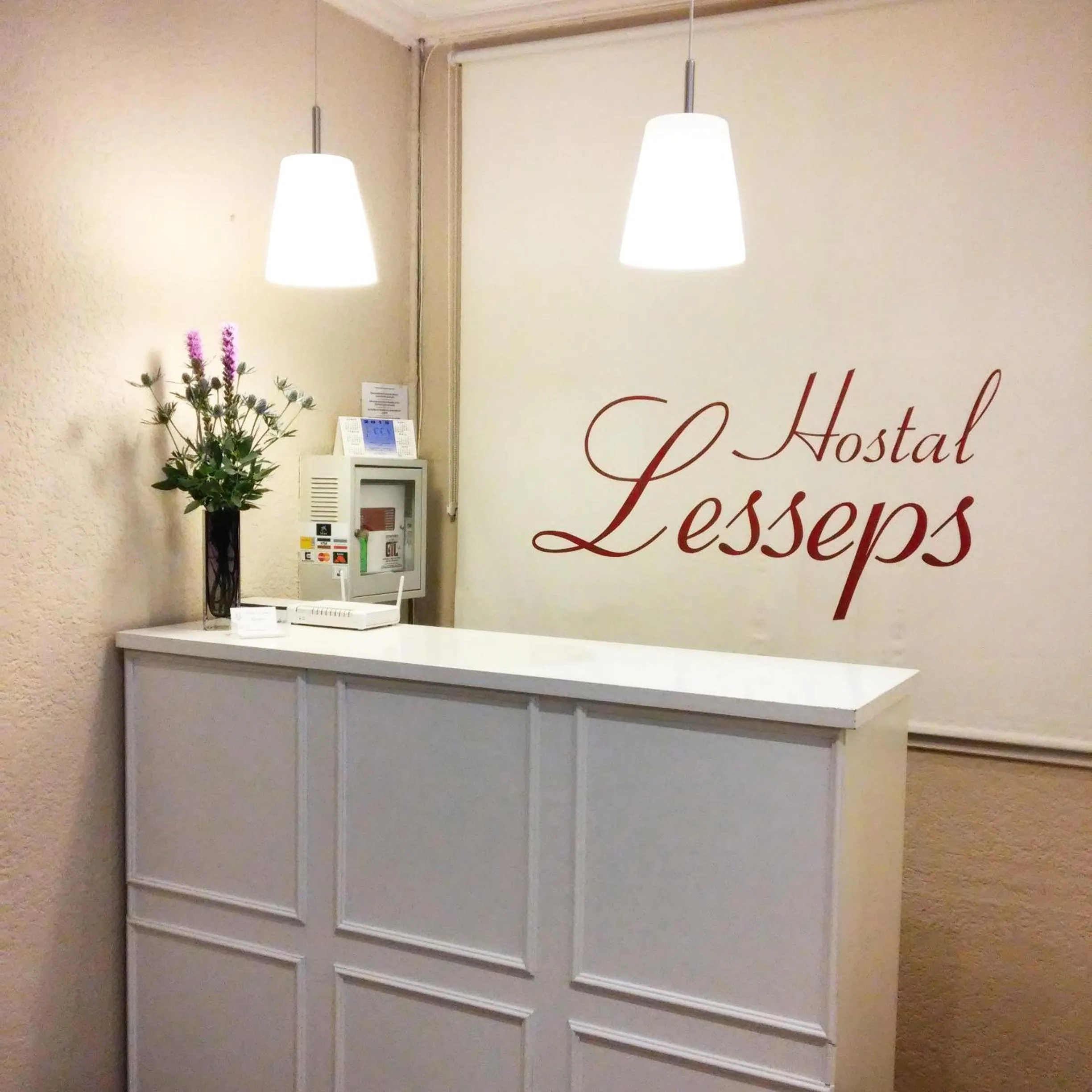 Lobby or reception in Hostal Lesseps