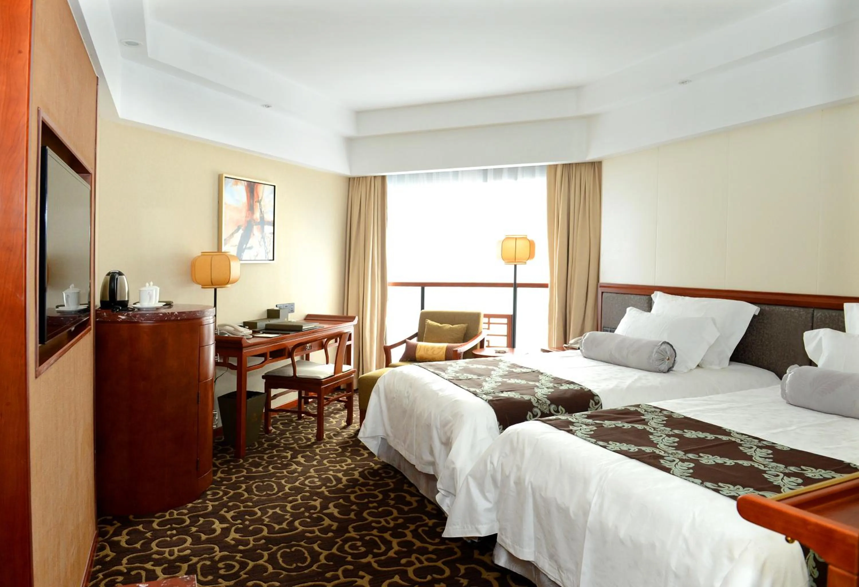 Photo of the whole room, Bed in Xiyuan Hotel