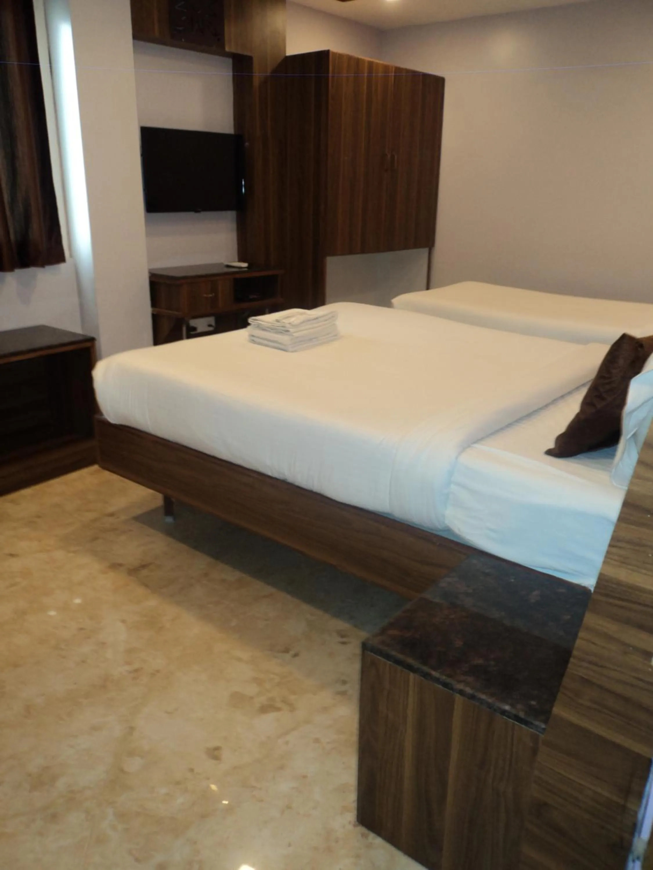 Bed in Mani's residency