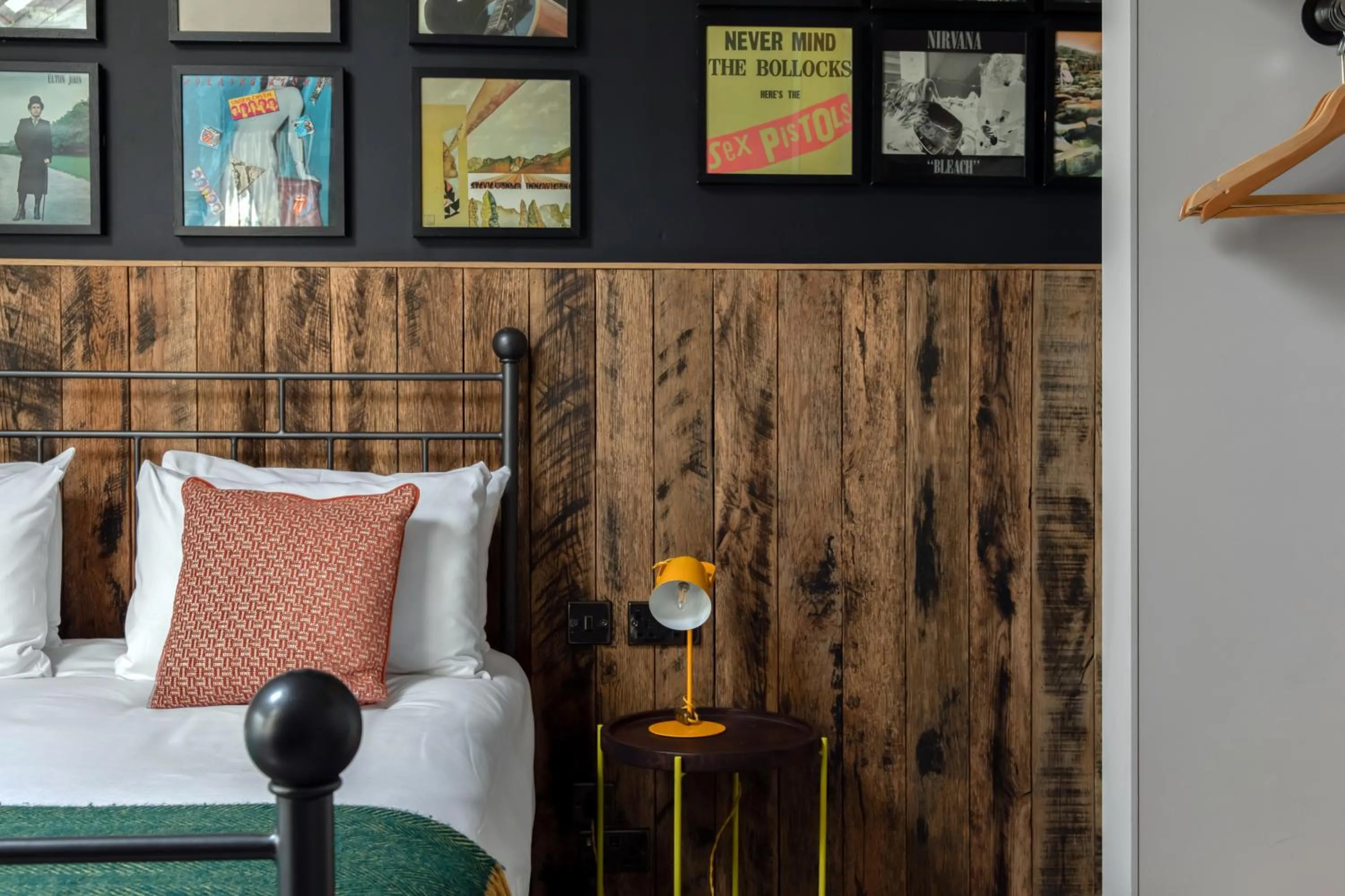 Decorative detail, Bed in The Pilot Inn