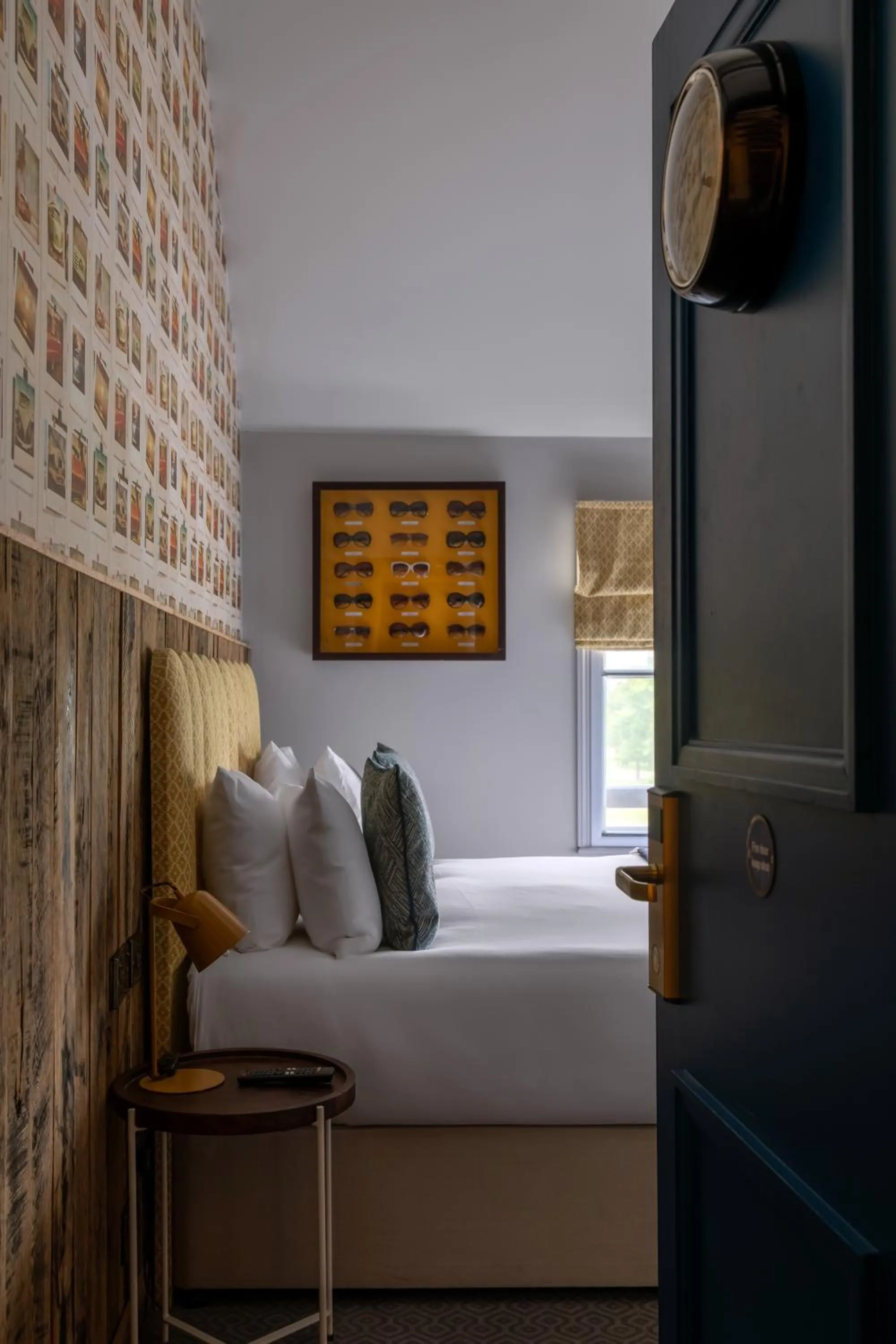 Decorative detail, Bed in The Pilot Inn