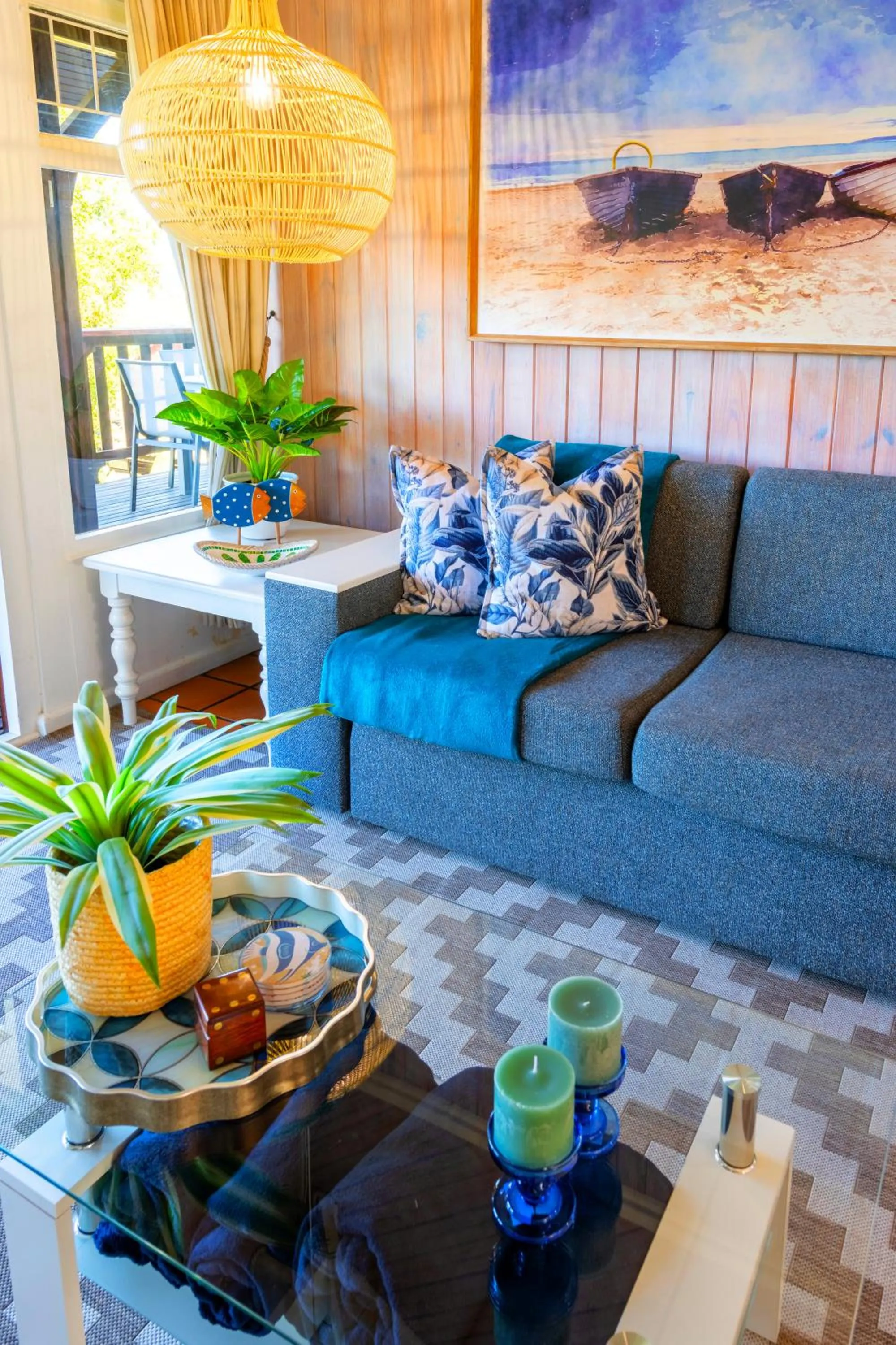 Living room in Knysna River Club by First Private Stays