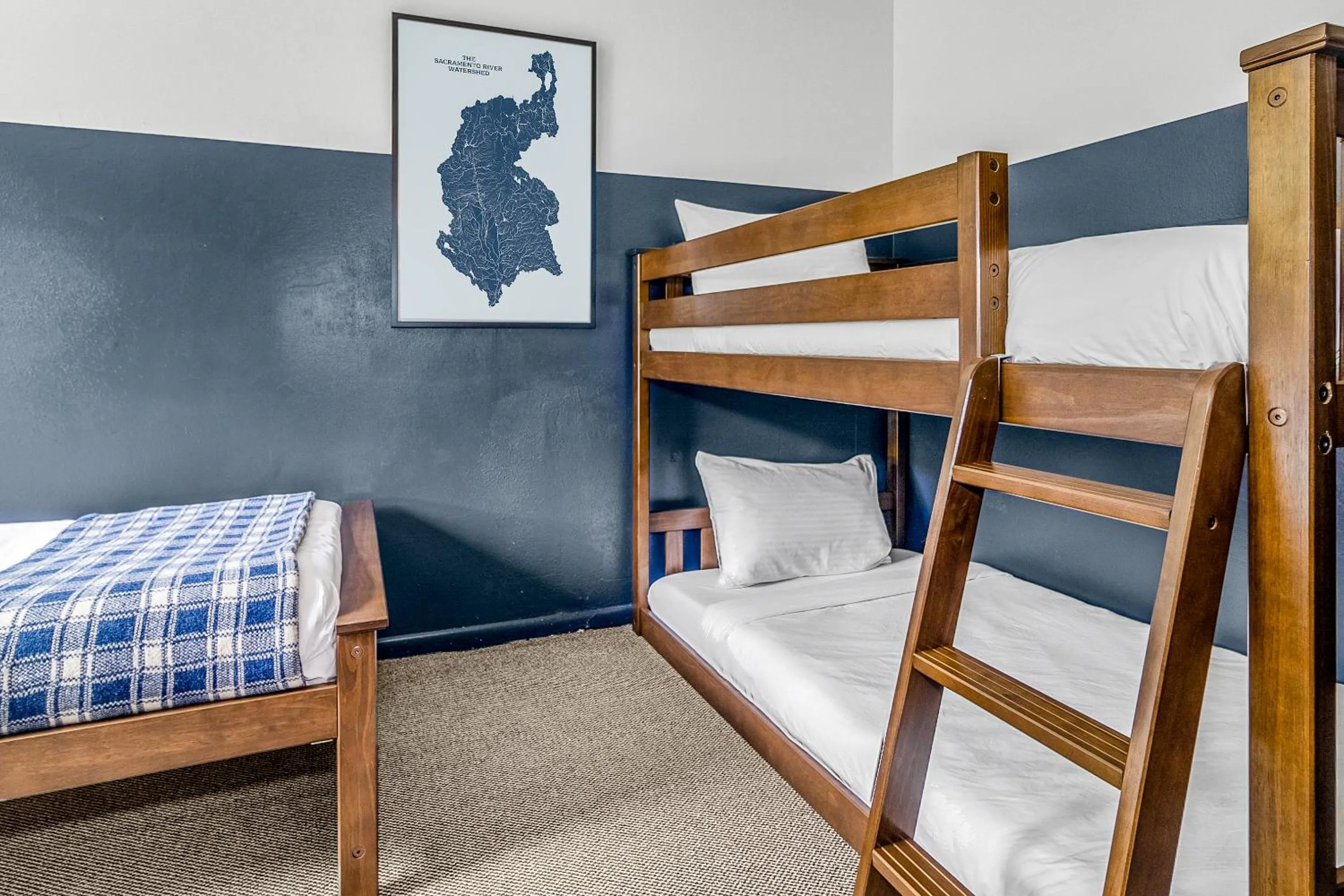 Bed in The Angler Lodge