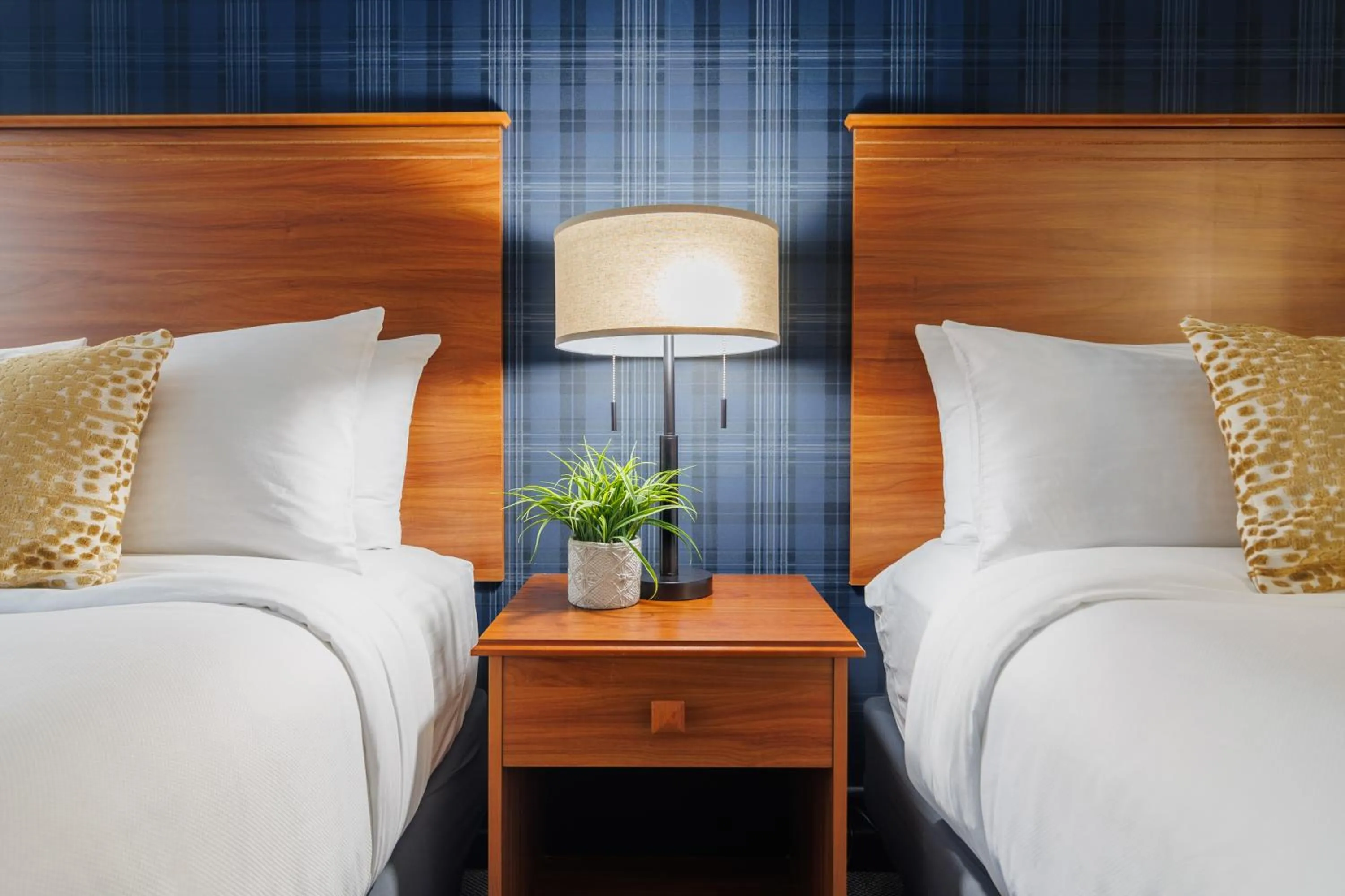 Bed in The Angler Lodge