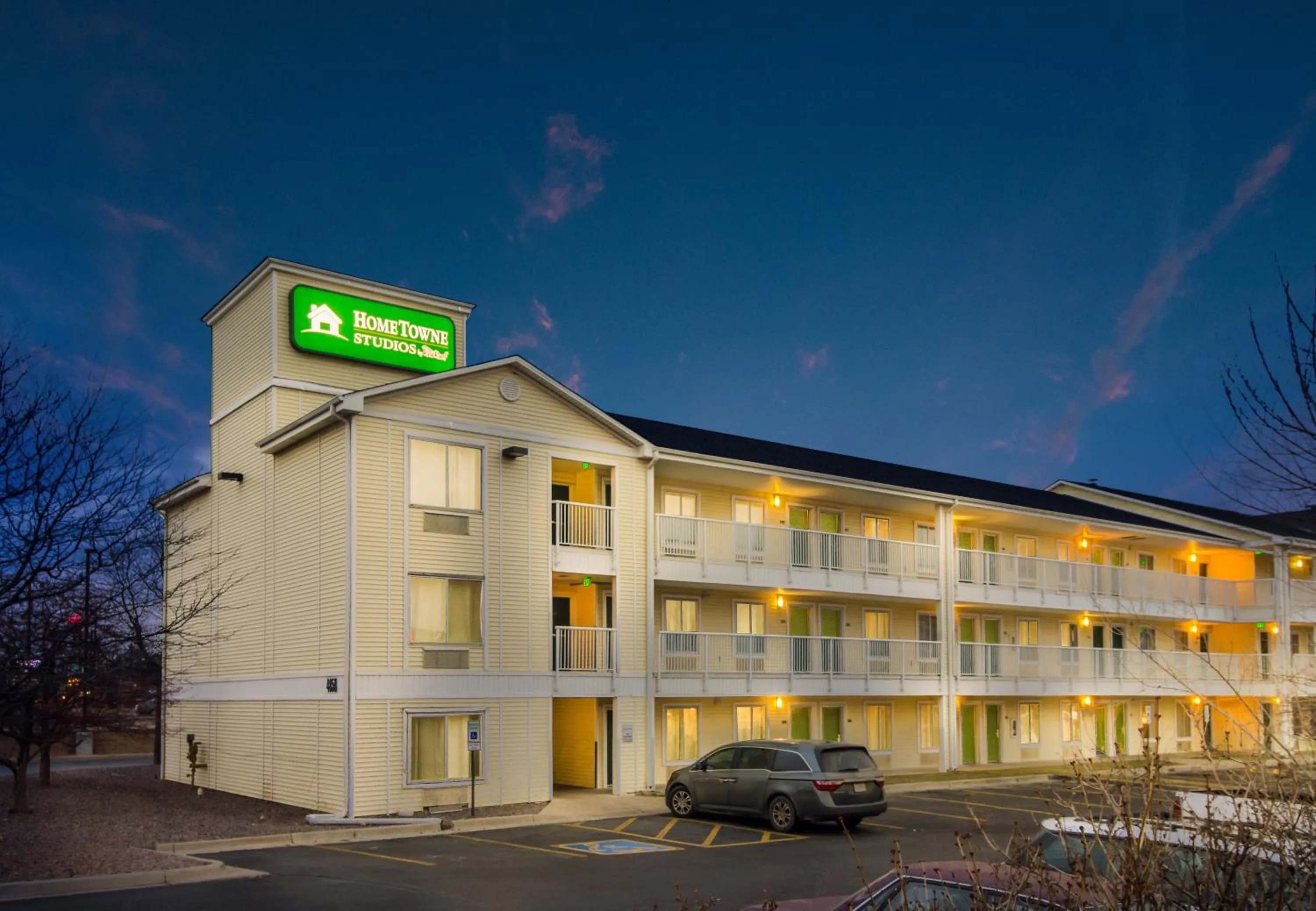 Property building in HomeTowne Studios by Red Roof Lake Charles - Sulphur