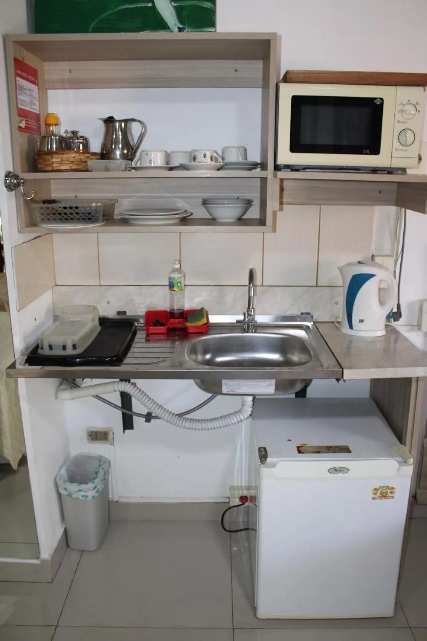 Kitchen or kitchenette in Aparthotel Maison Suisse