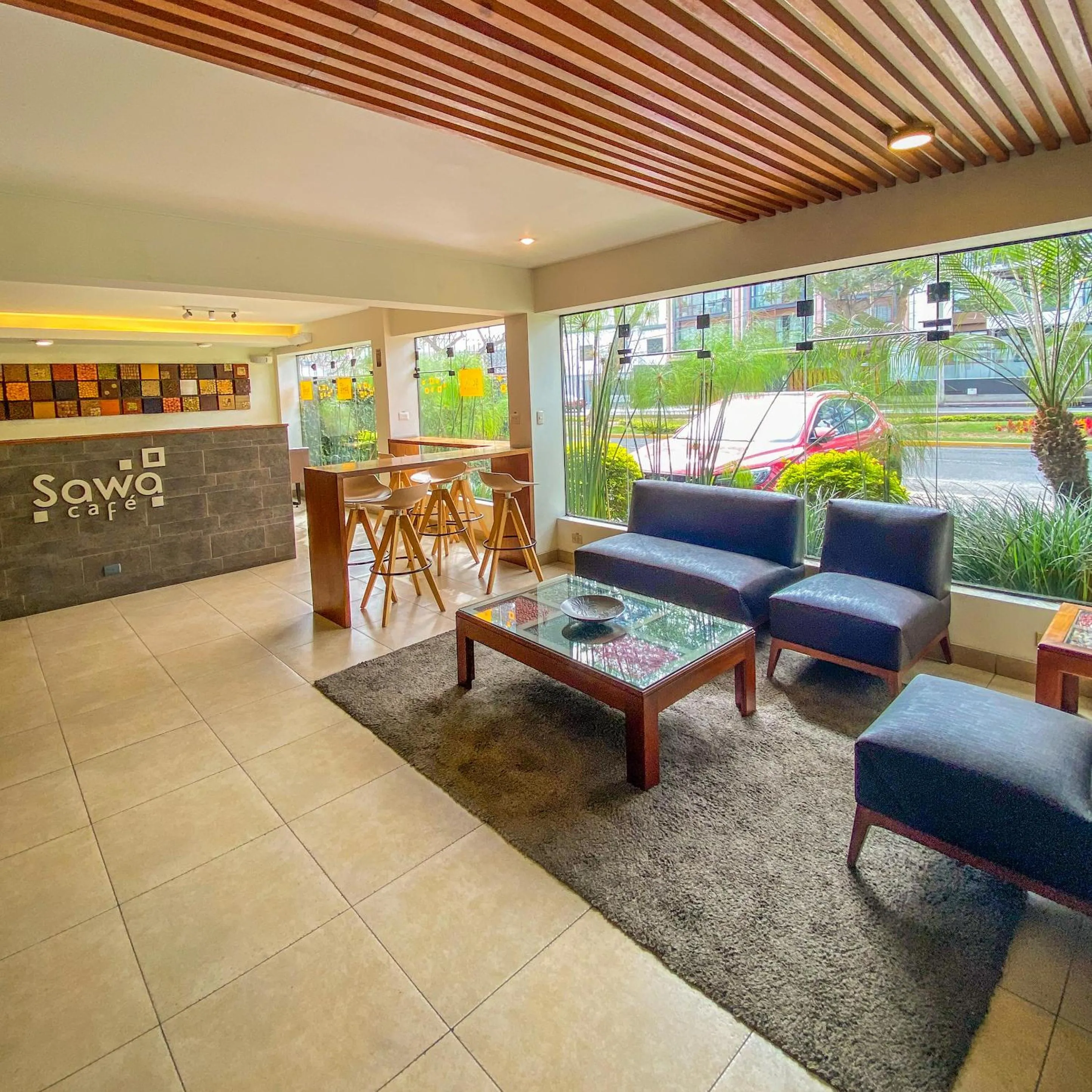 Lobby or reception in Girasoles Hotel