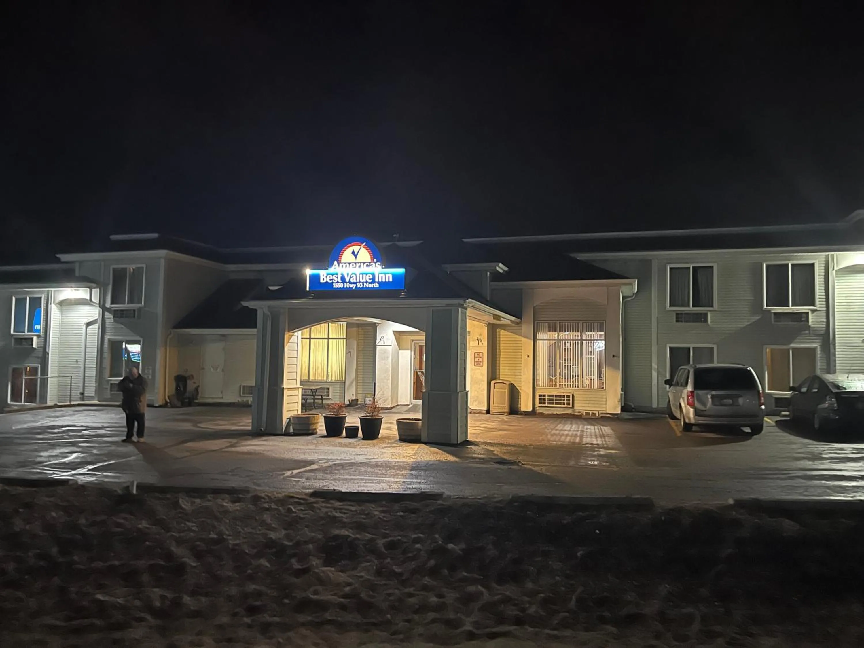Property building in Americas Best Value Inn Kalispell