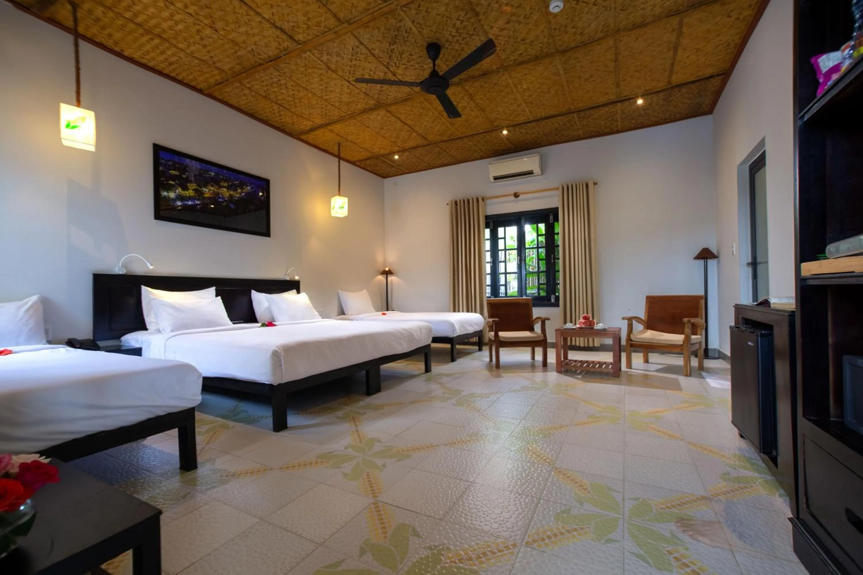Family Room with Pool View in Hoi An Corn Riverside Villa
