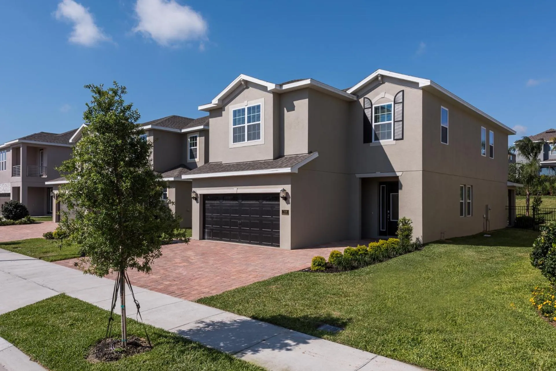 Facade/entrance in New House, Ecolab Sanitzed, Near Disney, Pool Fence
