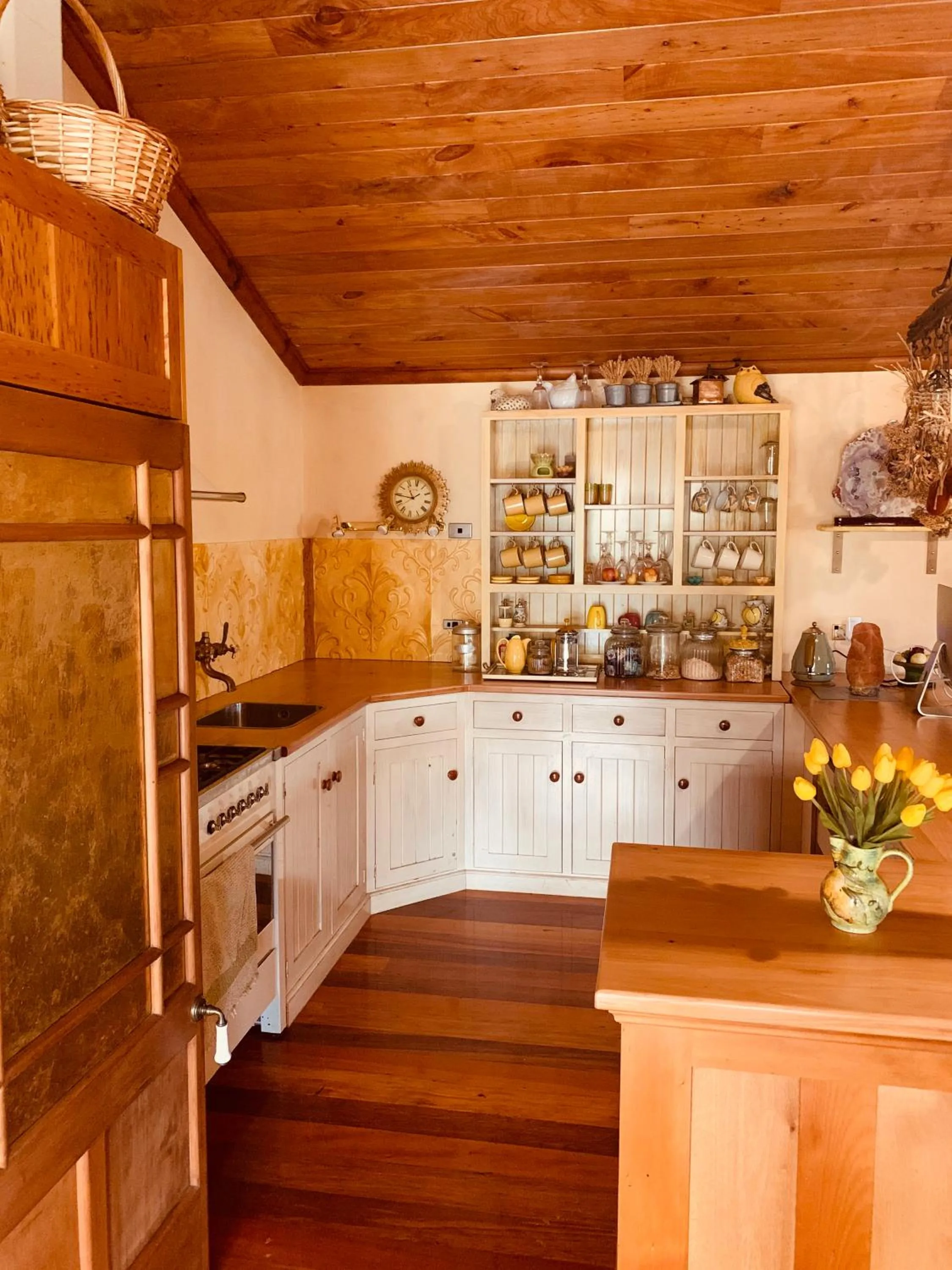 Kitchen or kitchenette in Tracy's Boutique B&B Farmstay