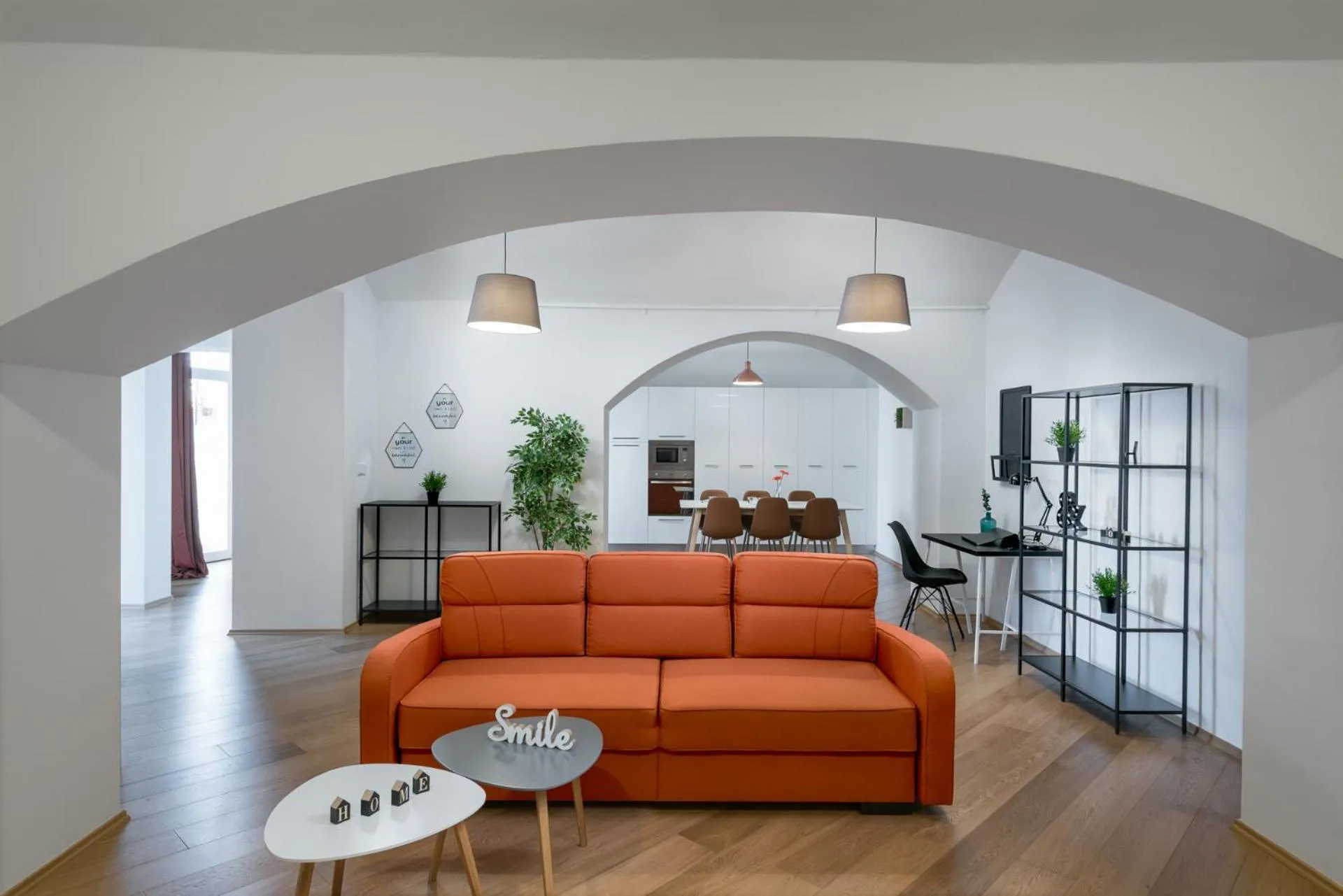 Living room in Rehorova apartments by Pragueforyou