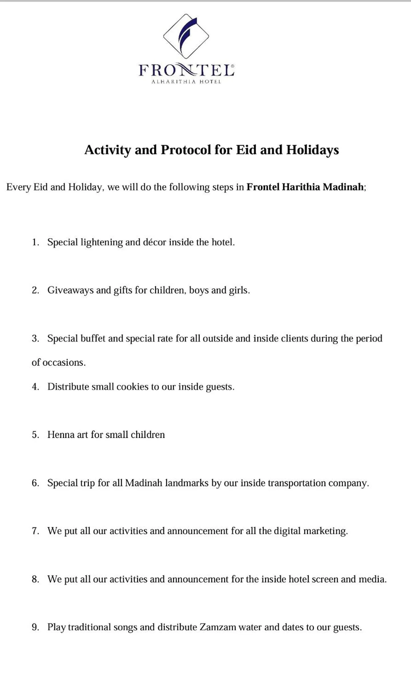 Frontel Al Harithia Hotel