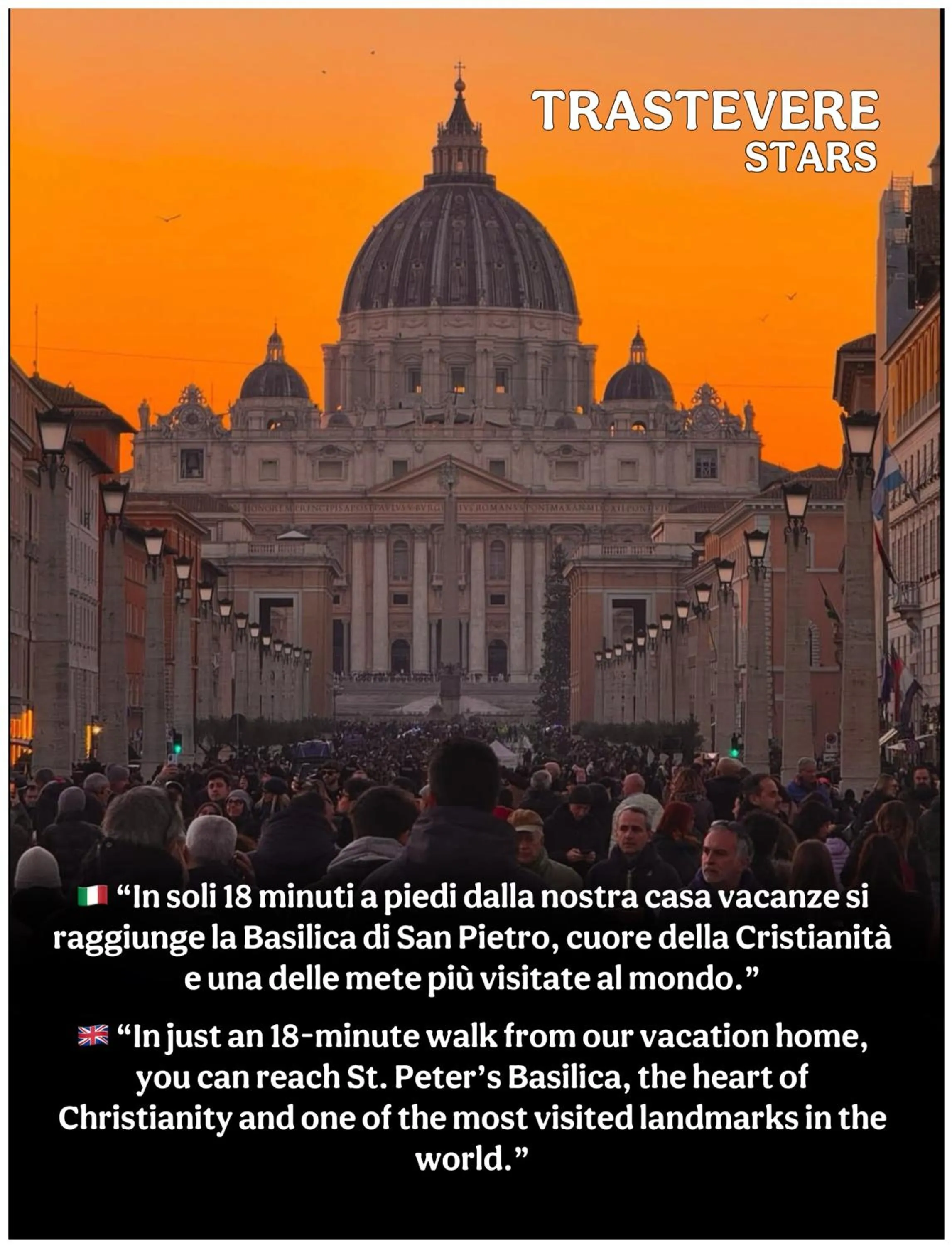 Landmark view in Trastevere Stars