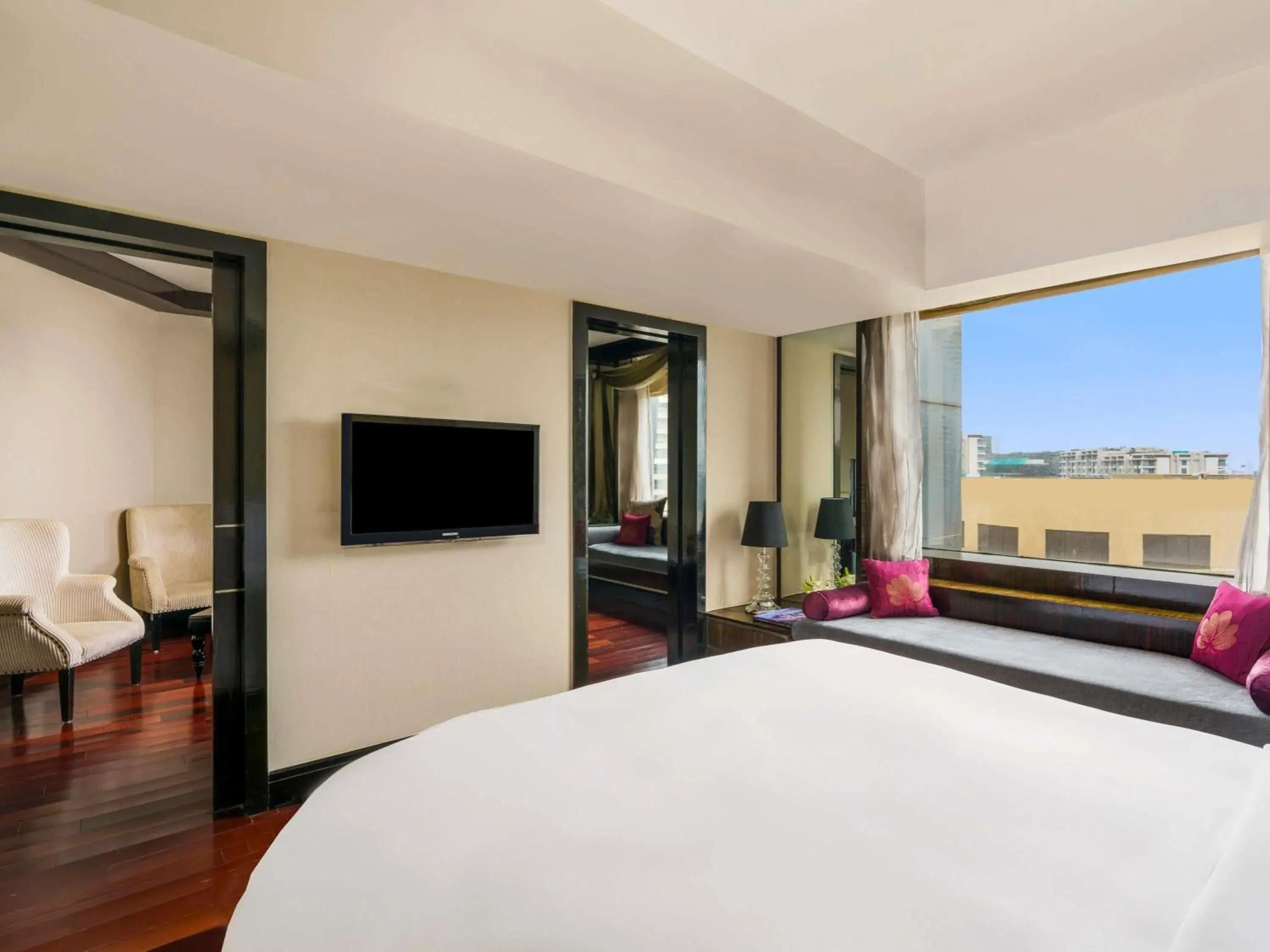 Opera King Suite with Breakfast, Hi-Tea, Cocktail Hours, Meeting Room for 1h and Airport Transfer in Sofitel Mumbai BKC Opera King Suite with Breakfast, Hi-Tea, Cocktail Hours, Meeting Room for 1h and Airport Transfer in Sofitel Mumbai BKC