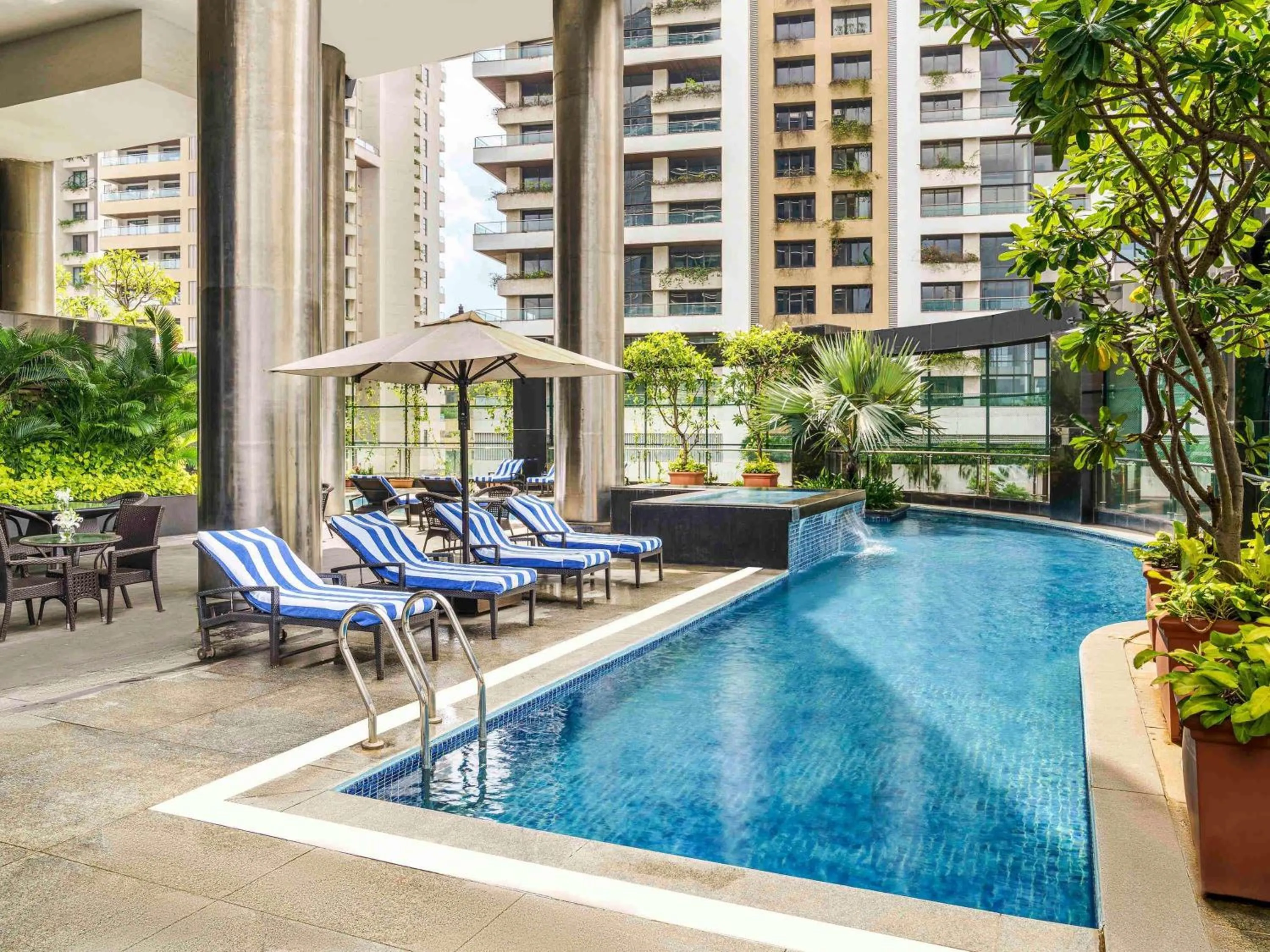 Pool view in Sofitel Mumbai BKC