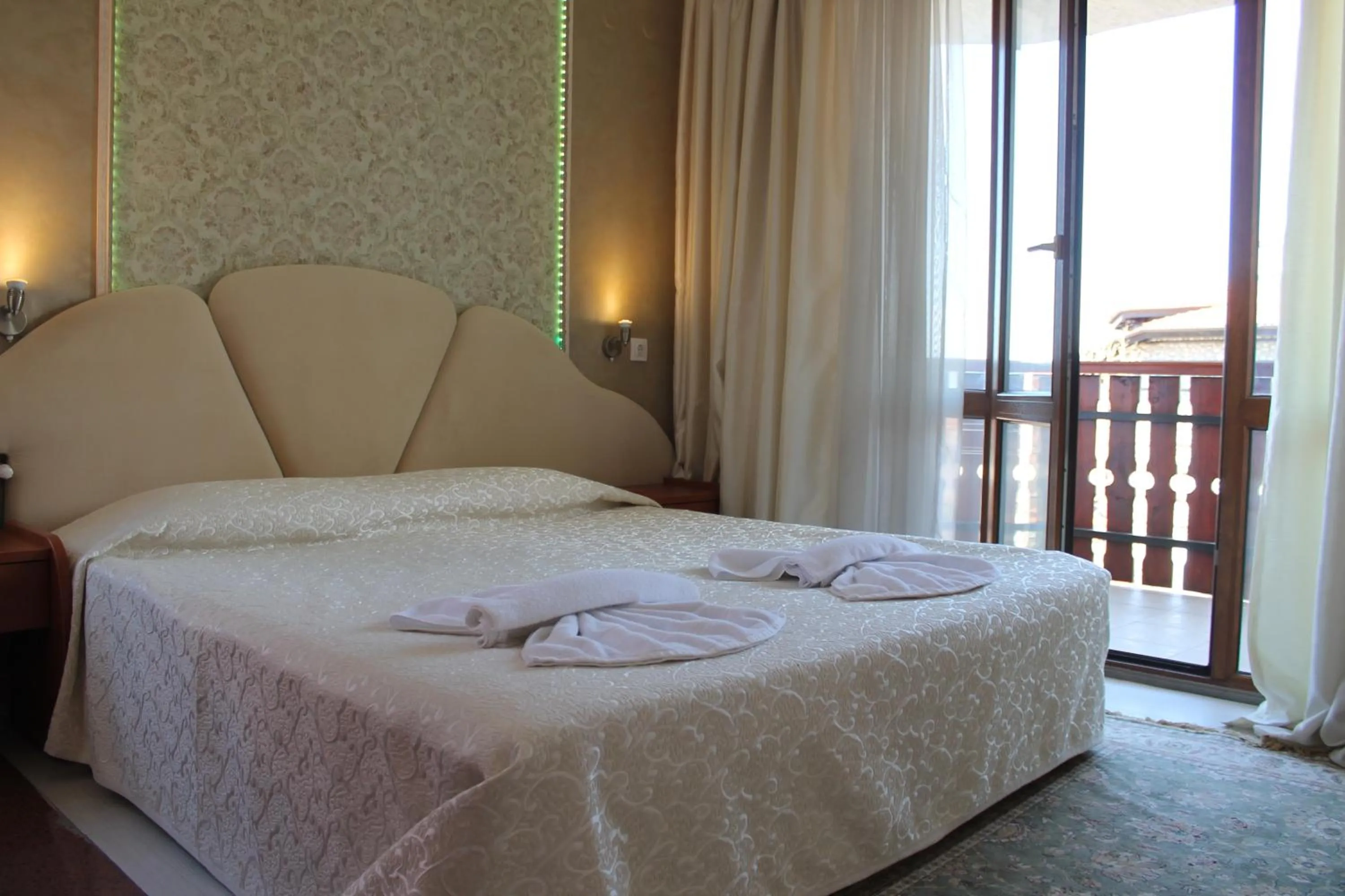 Bed in Elegant Hotel