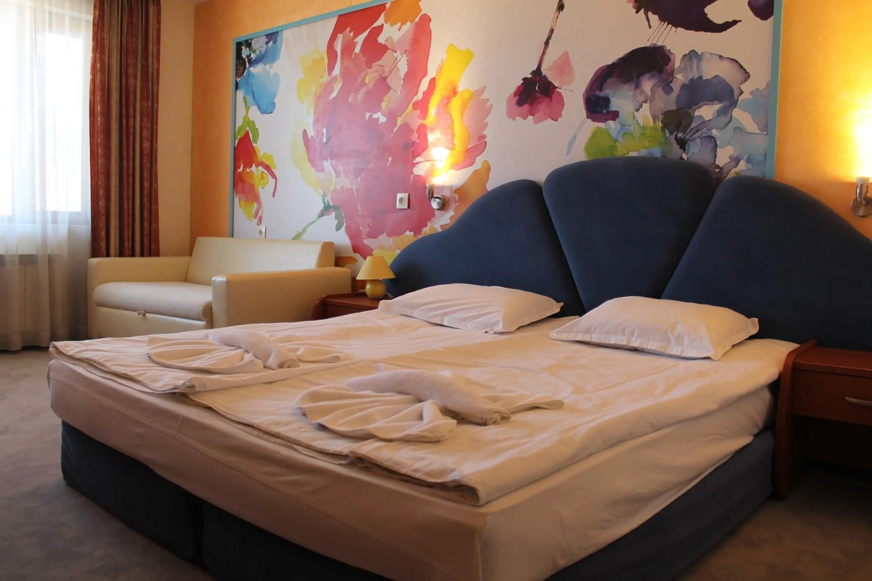 Bed in Elegant Hotel