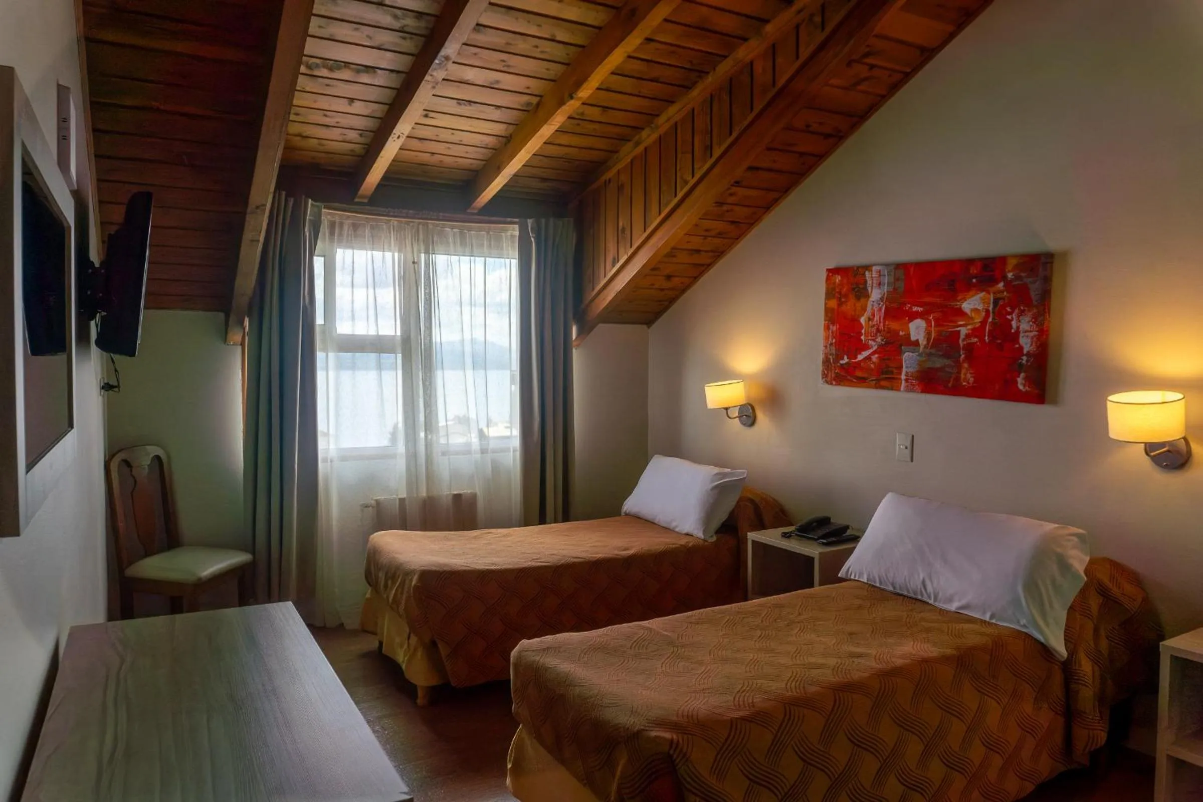 Bedroom, Bed in Patagonia Sur Hotel