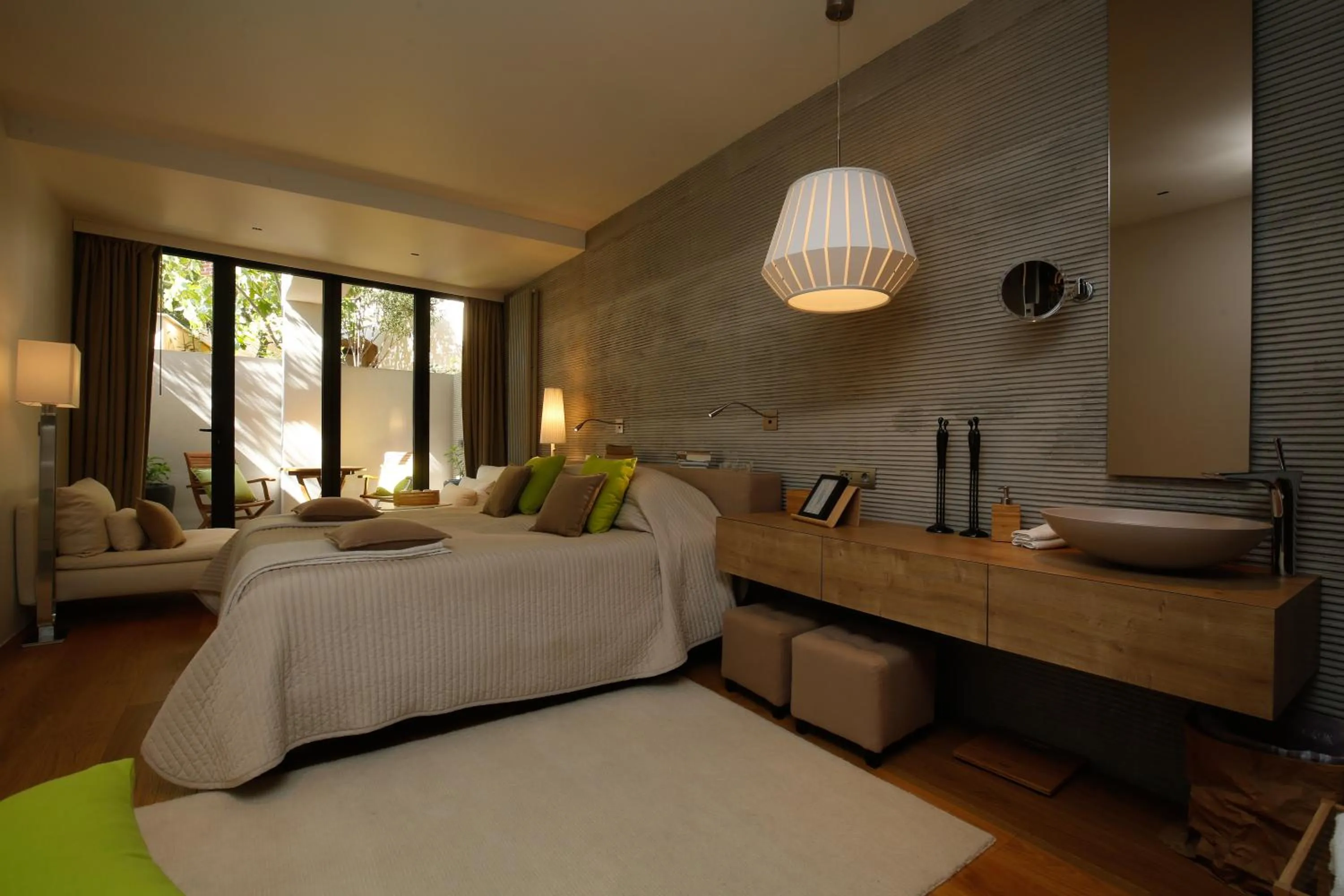 Balcony/Terrace, Bed in Boutique Hotel Valsabbion