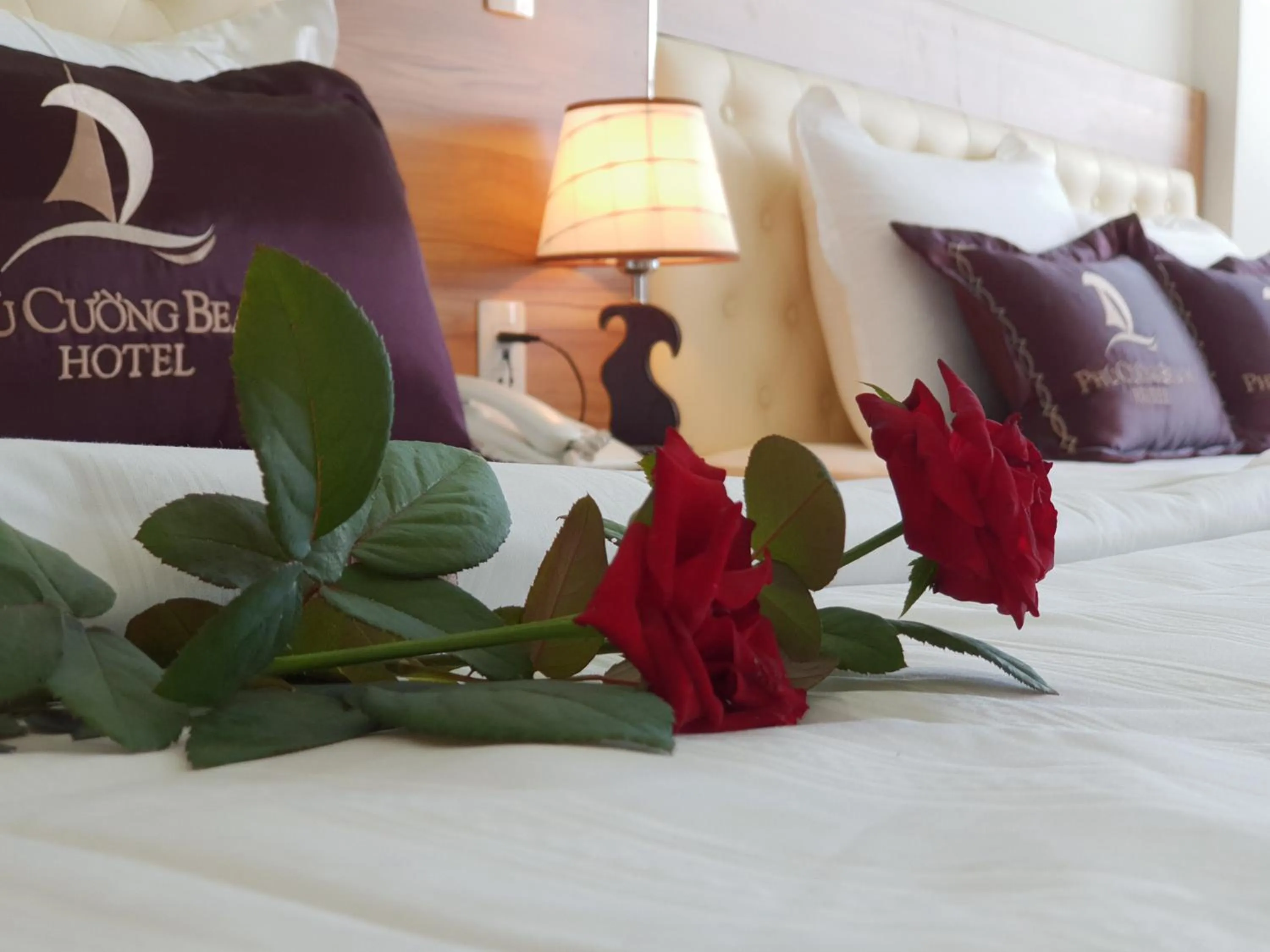 Bed in Phu Cuong Beach Hotel