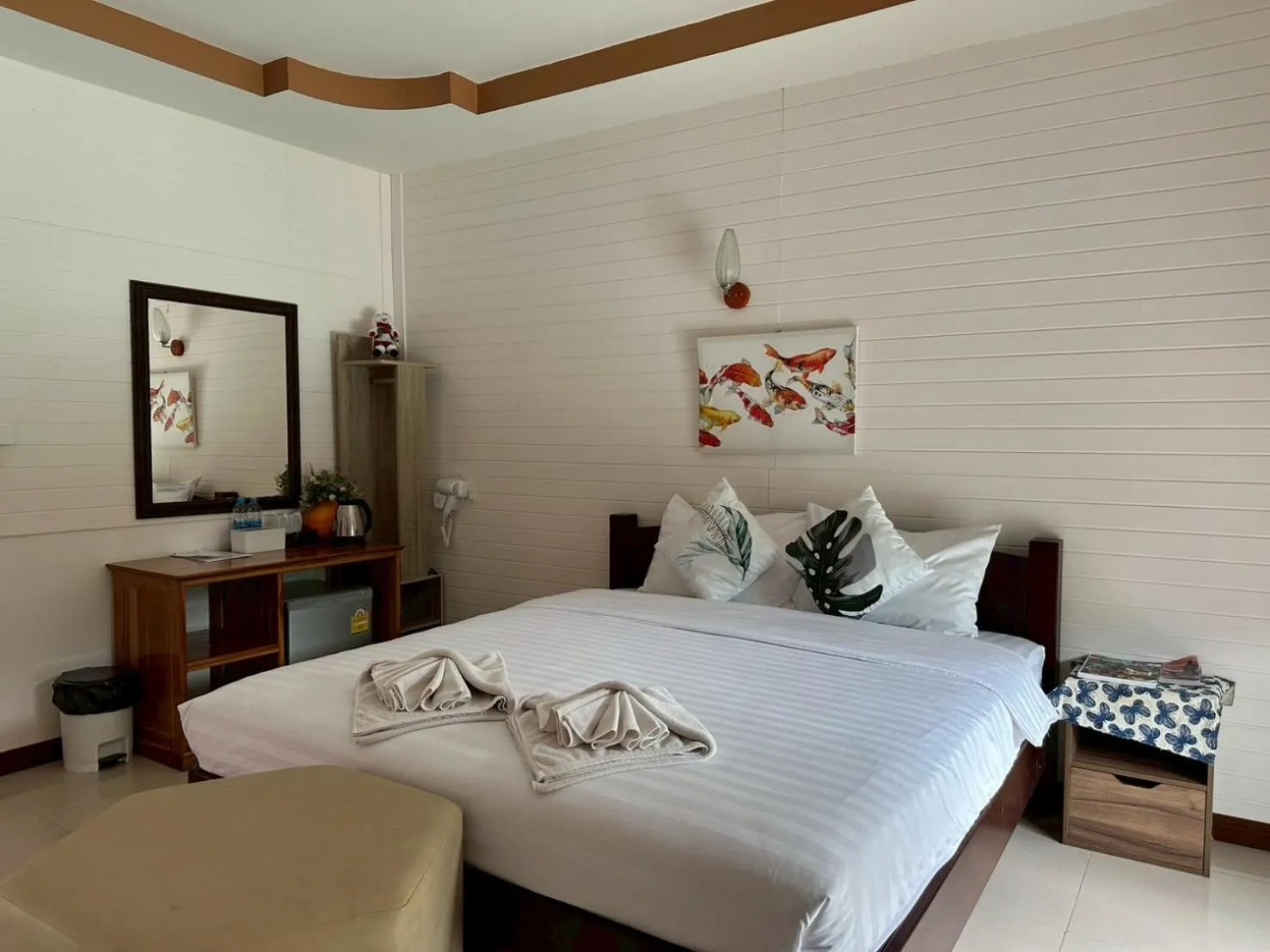 Bed in ชอว์ งาทอง รีสอร์ต Chor Ngar Thong Erawan Kanchanaburi